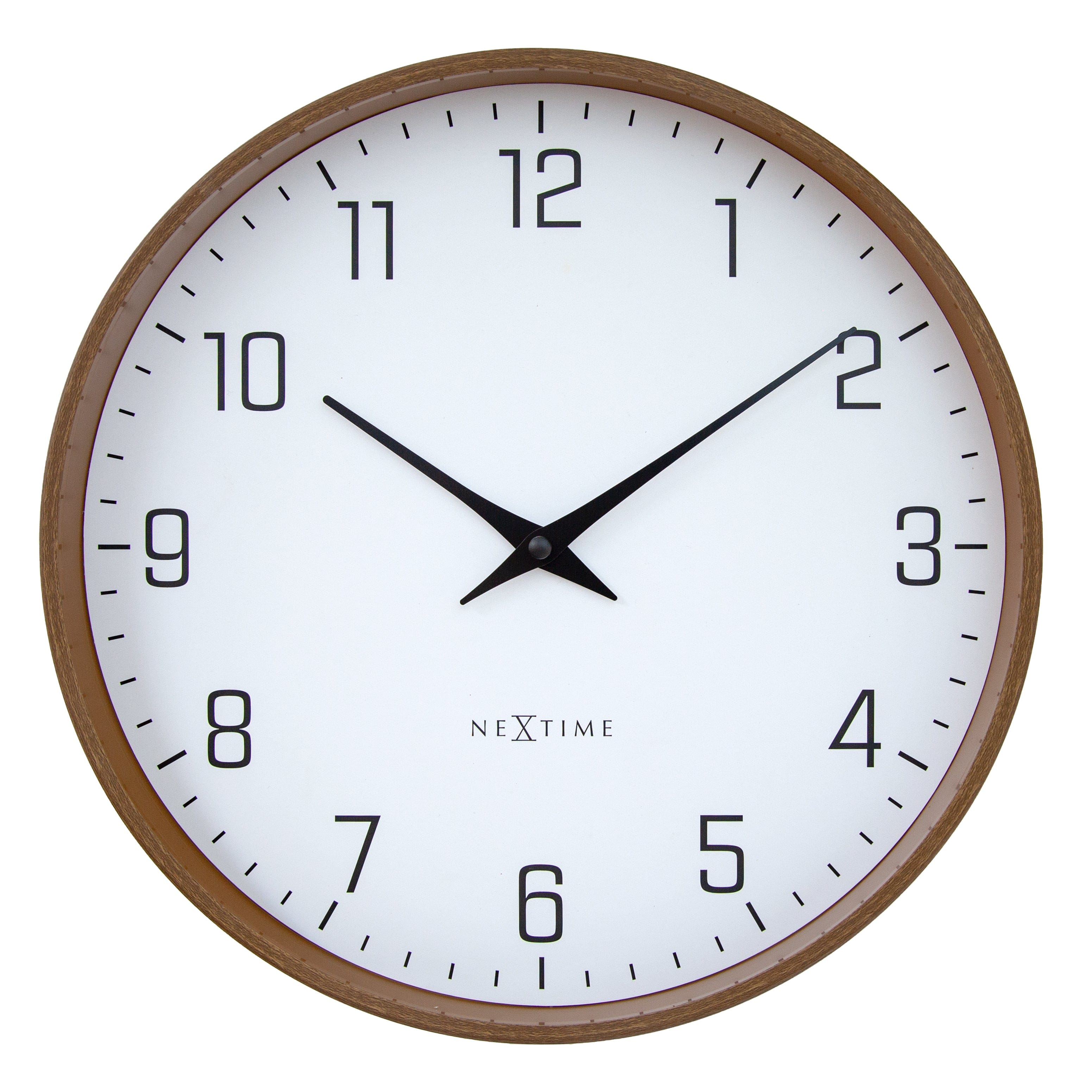 nextime-lyra-wanduhr-analog-30-cm-dunkles-holz-kunststoff image 6