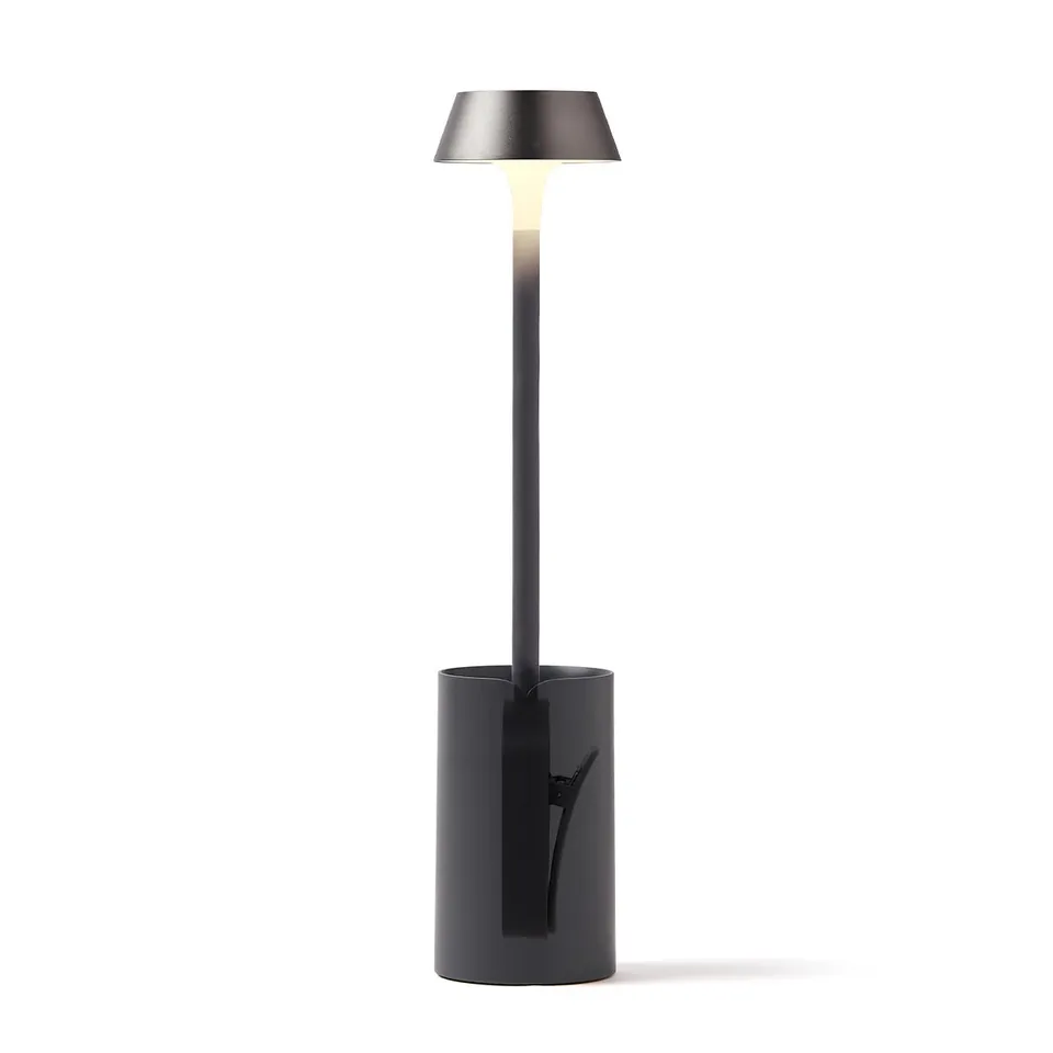 lexon-mimi-led-leselampe-mit-clip-und-tischst-nder-grau-anthrazit image 1