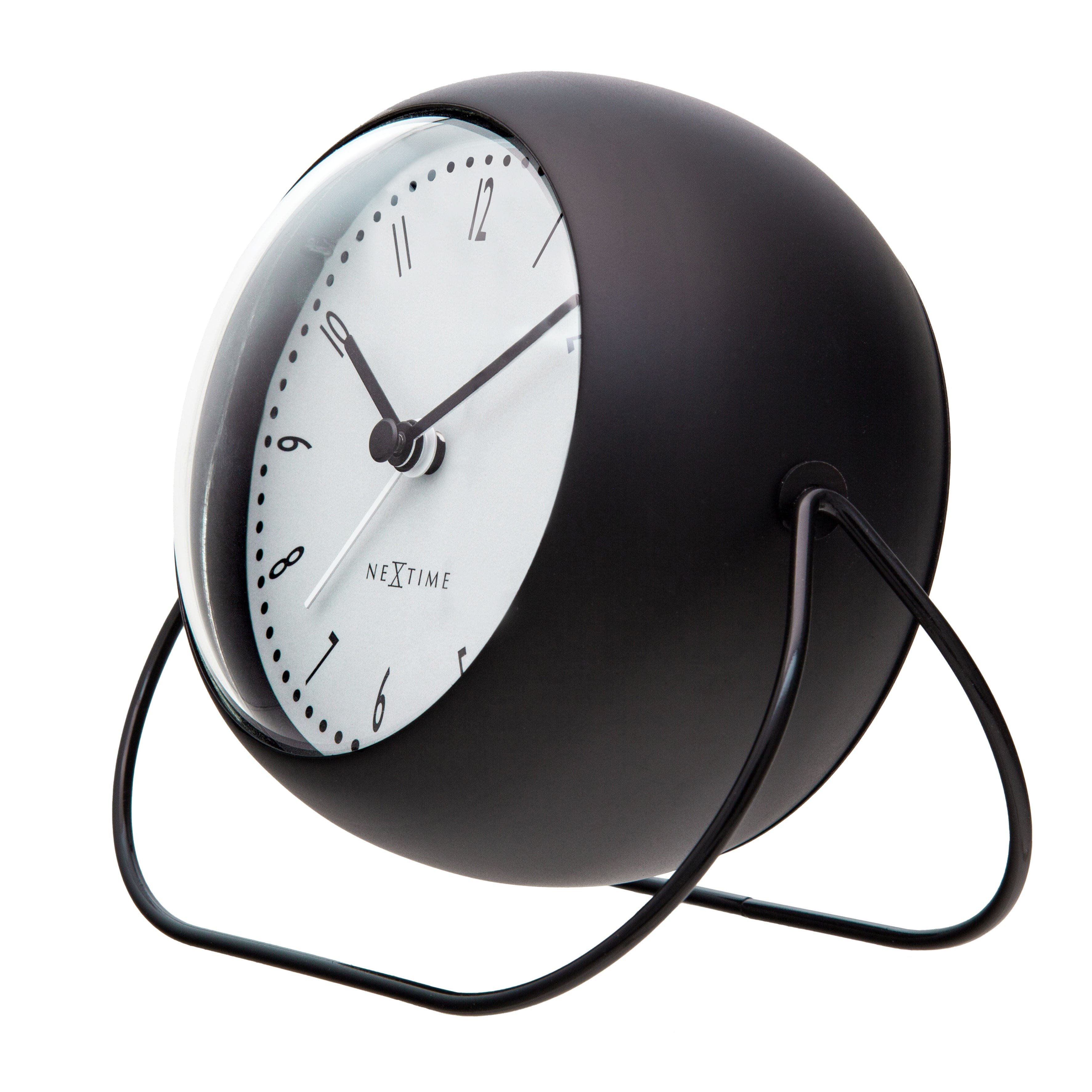 nextime-bubble-alarm-wecker-14x12x8-cm-metall-schwarz-silent image 4