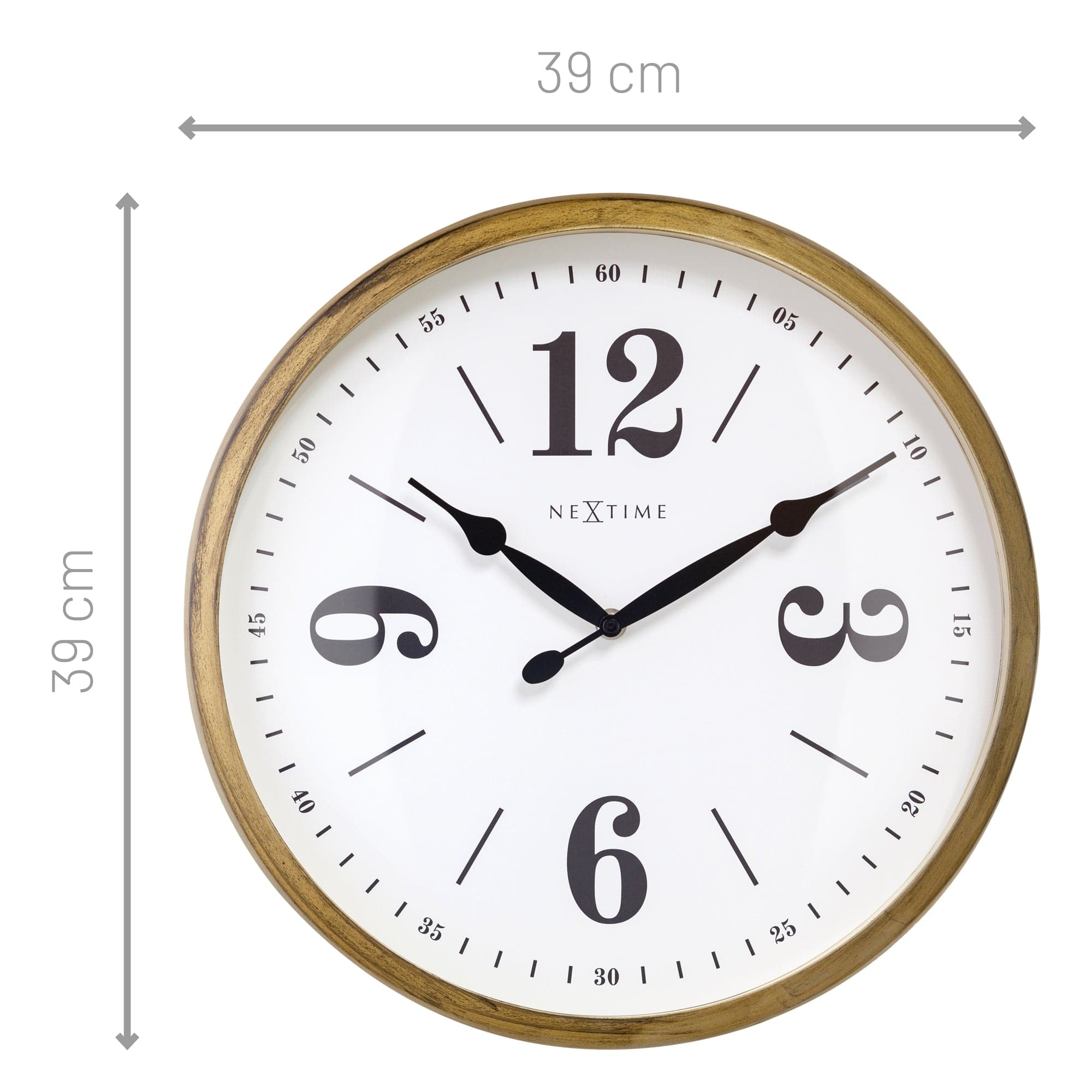 nextime-classic-wanduhr-39-cm-metall-wei-lautlos image 6