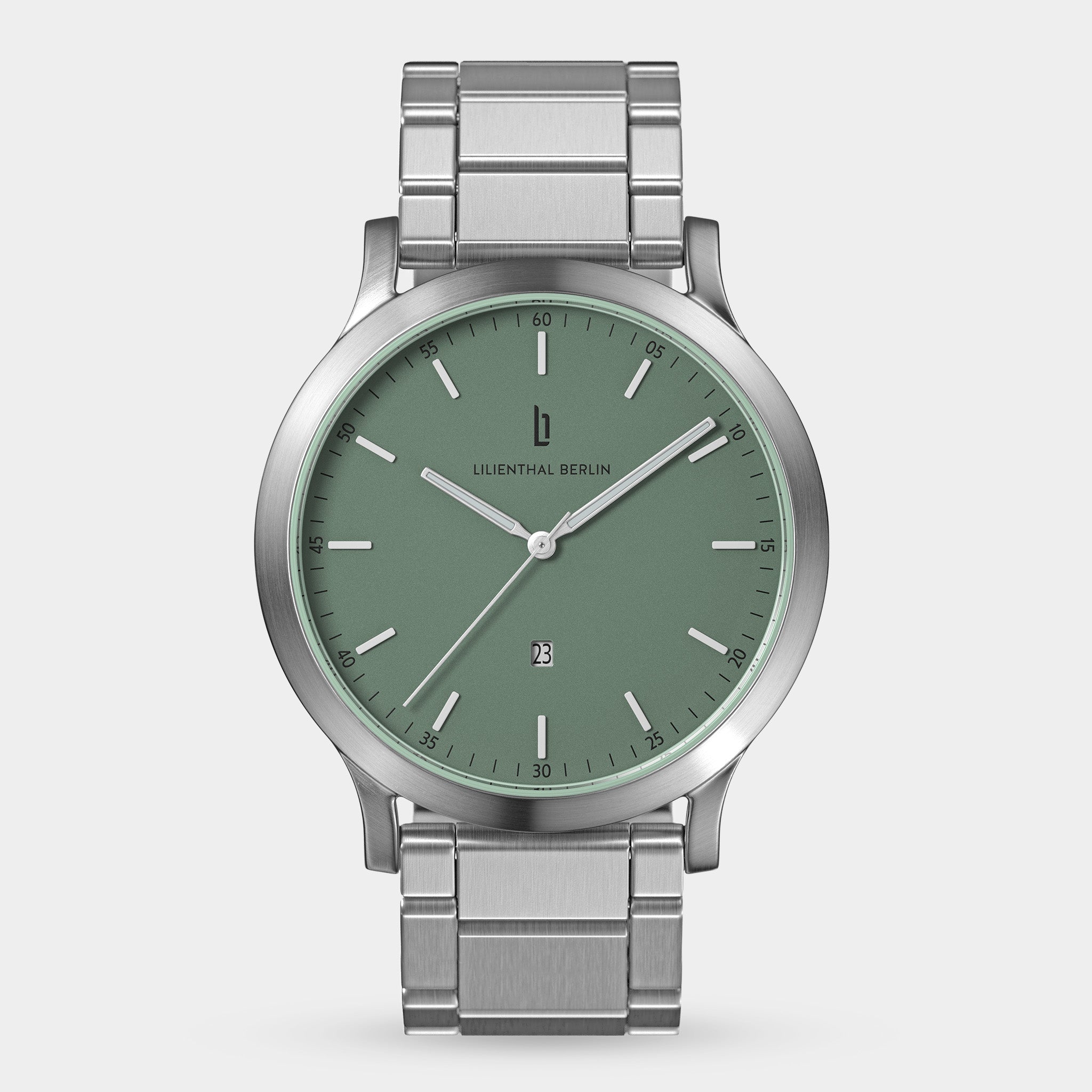 lilienthal-berlin-huxley-uhr-silver-sage-green-40-mm image 1