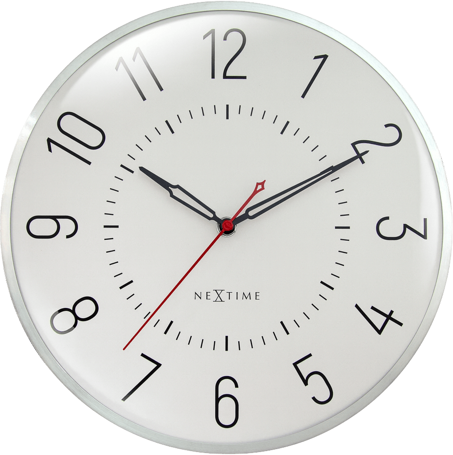 nextime-rotterdam-wanduhr-30-5-cm-aluminium-mit-gew-lbtem-glas-silent image 6