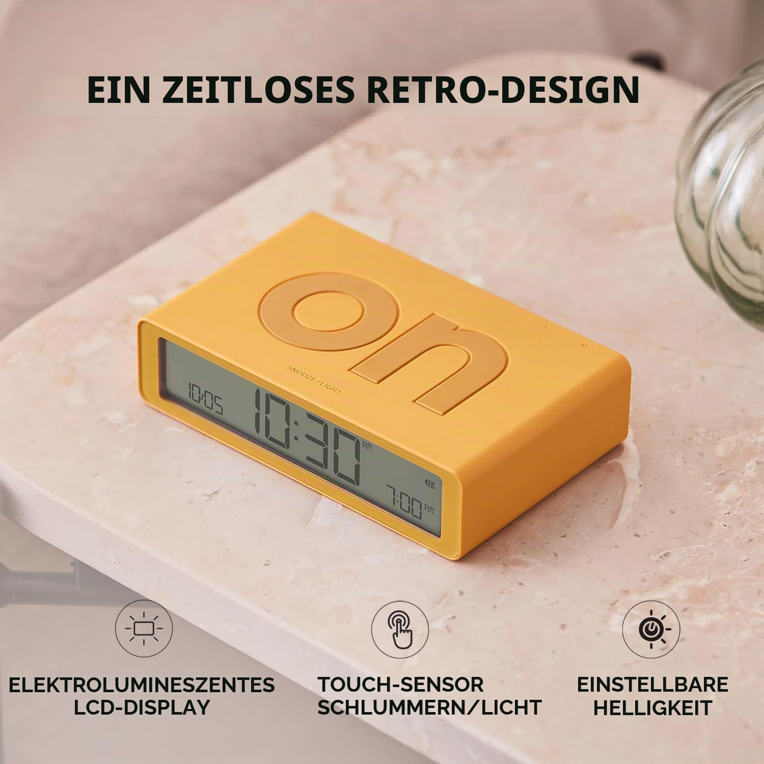 lexon-flip-classic-wecker-wendbar-lcd-lila image 4