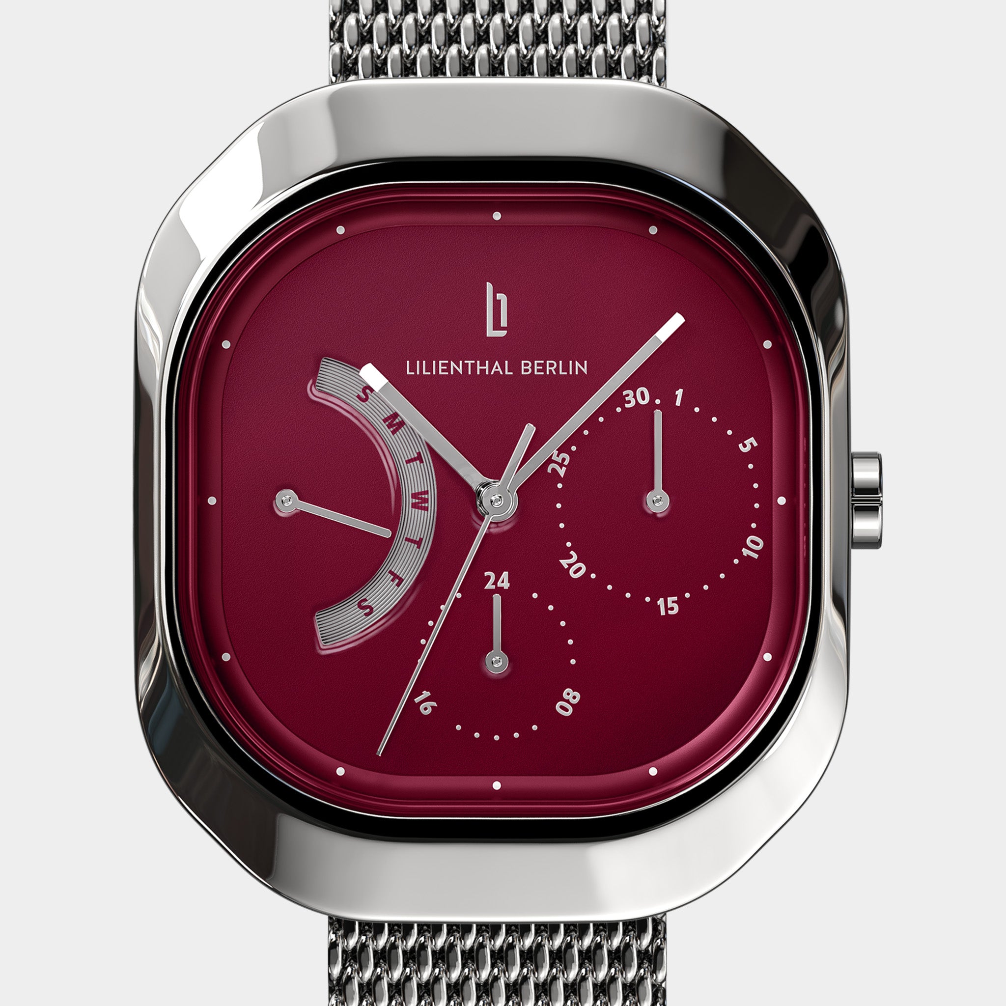 lilienthal-berlin-multimatica-uhr-silver-bordeaux image 6