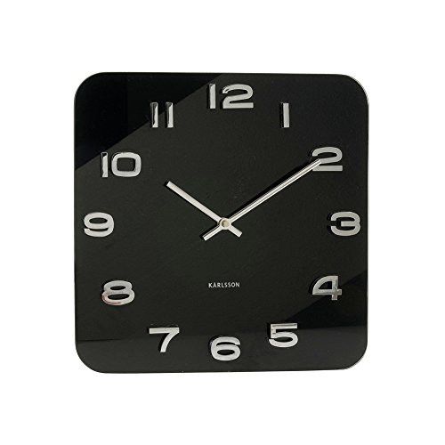 karlsson-ka4398-wanduhr-vintage-glas-schwarz image 2