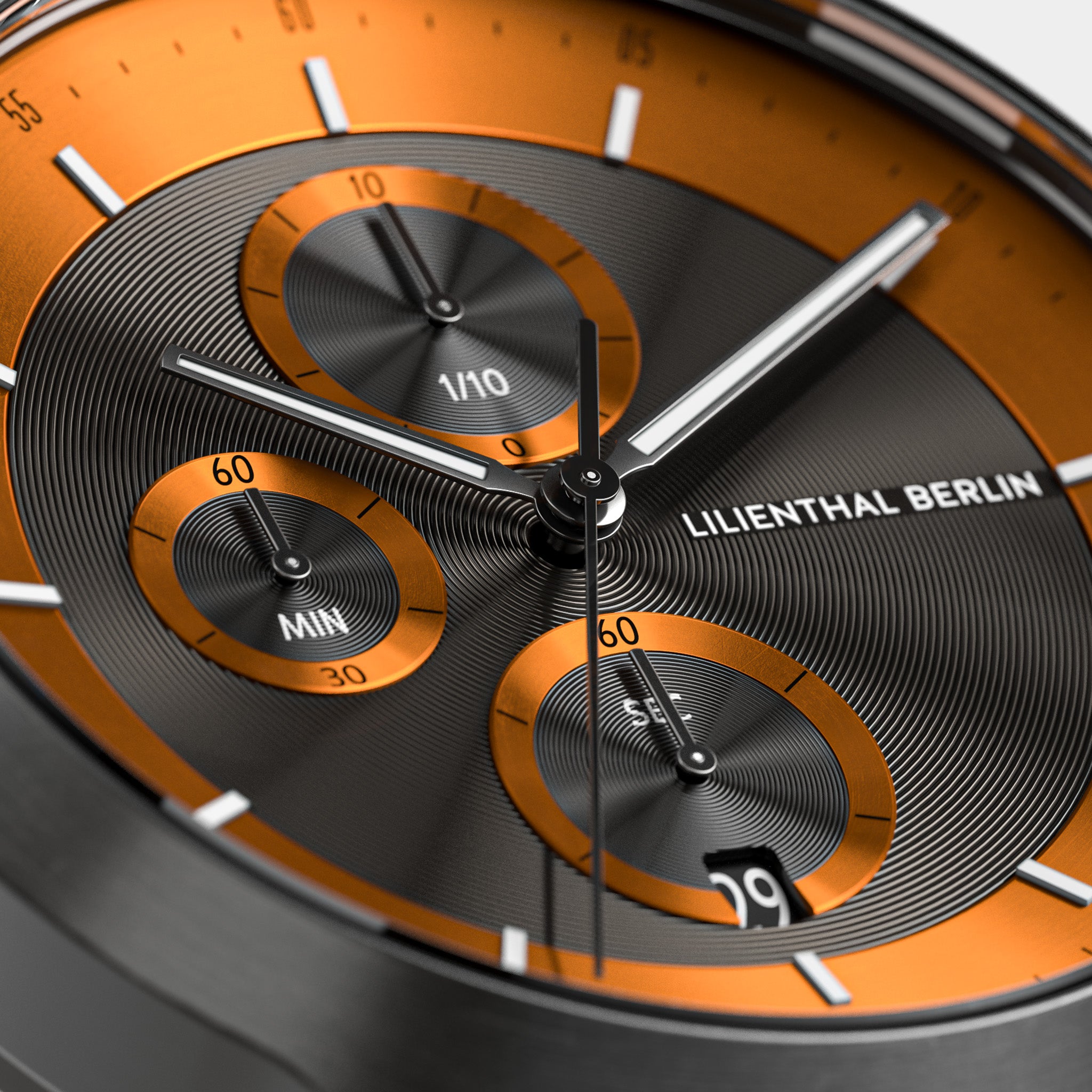 lilienthal-berlin-chronograph-lp-herrenuhr-dark-silver-orange image 4
