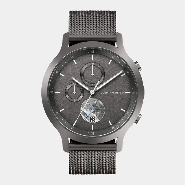 lilienthal-berlin-chronograph-meteorite-cosmic-gray-armbanduhr image 1