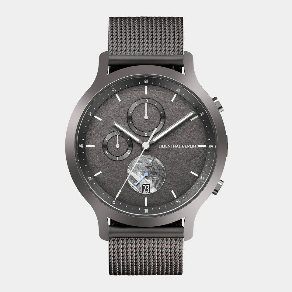 lilienthal-berlin-chronograph-meteorite-cosmic-gray-armbanduhr image 1