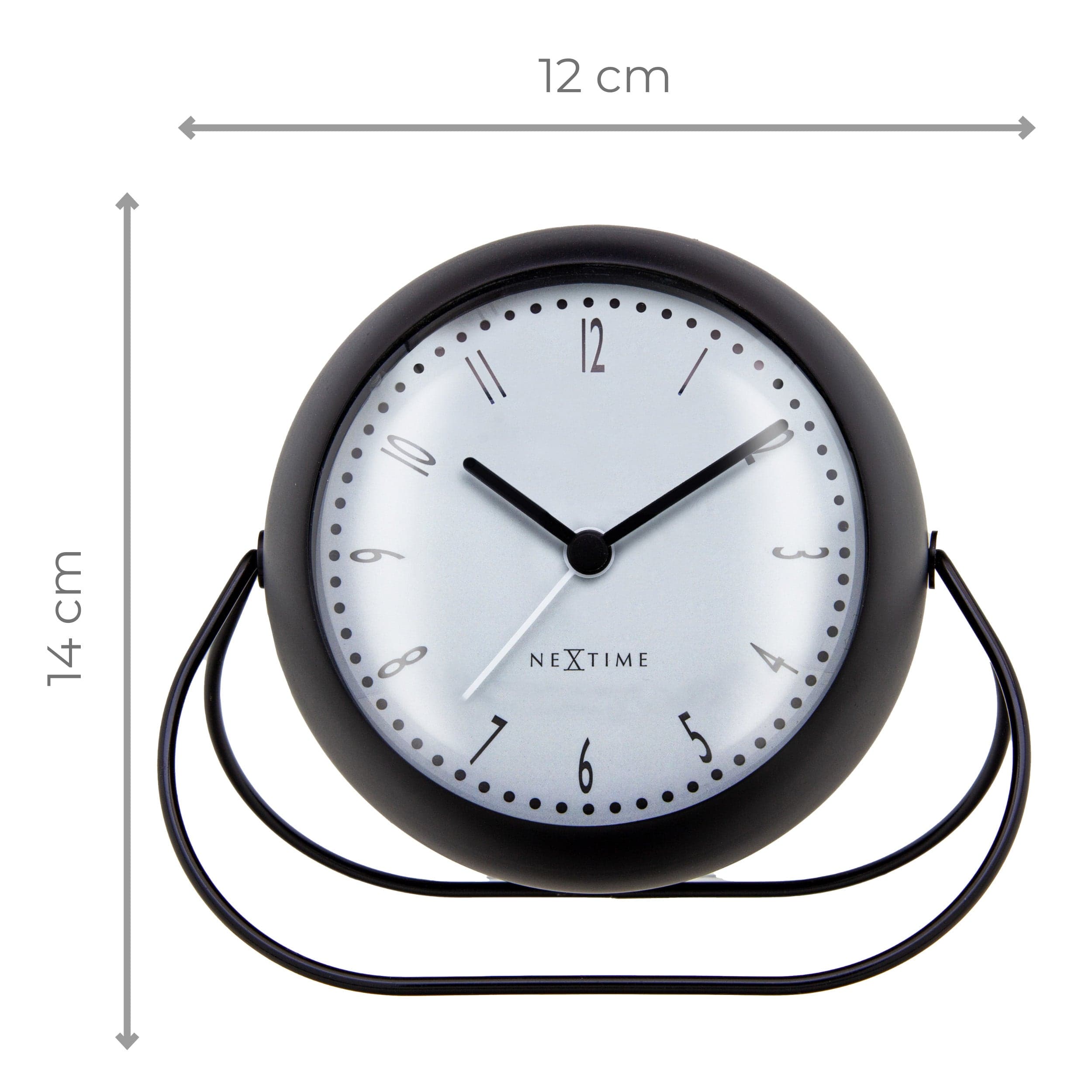 nextime-bubble-alarm-wecker-14x12x8-cm-metall-schwarz-silent image 6