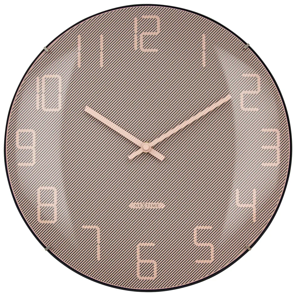 nextime-shade-wanduhr-35-cm-glas-mit-gew-lbter-linse-leise image 1
