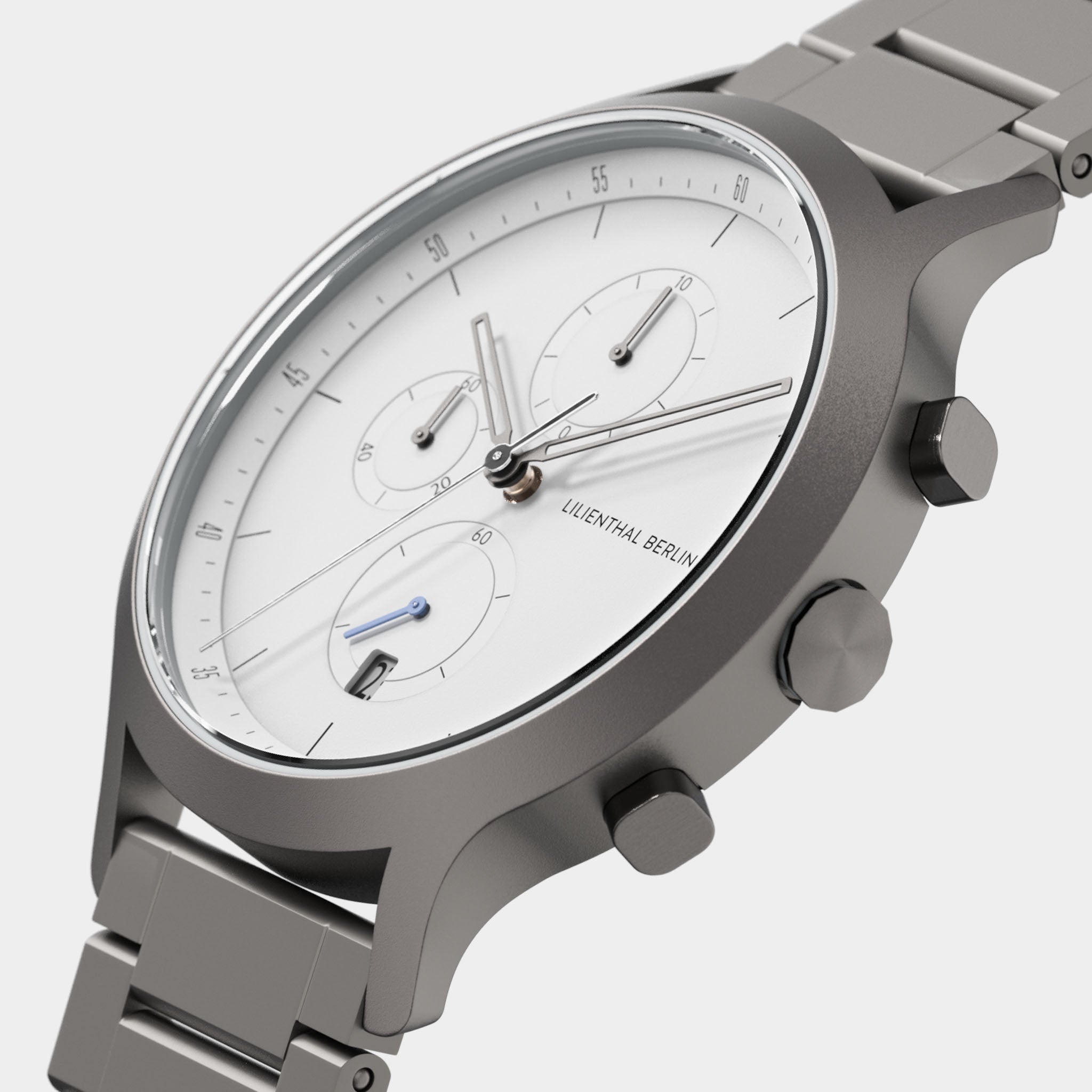lilienthal-berlin-chronograph-armbanduhr-dark-silver-white image 2