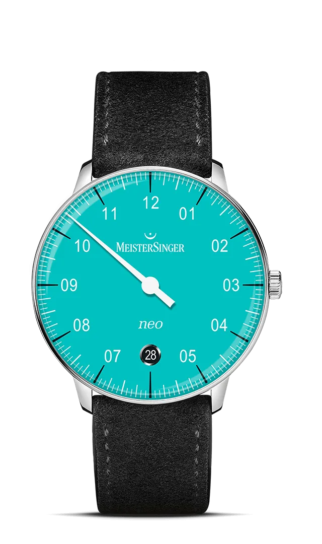 meistersinger-neo-azurblau-einzeigeruhr image 1