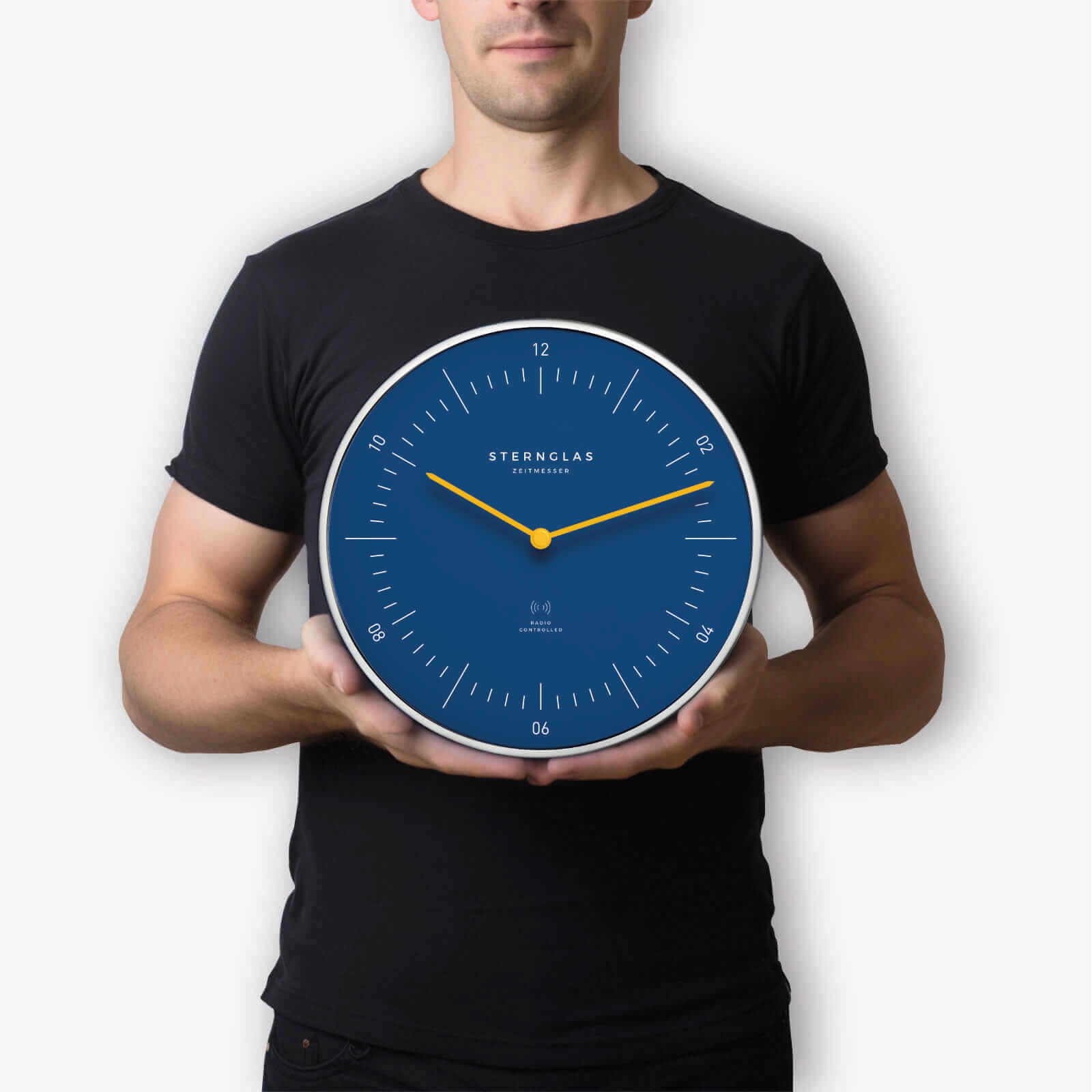 sternglas-naos-funk-wanduhr-k-stenblau-aluminium image 3