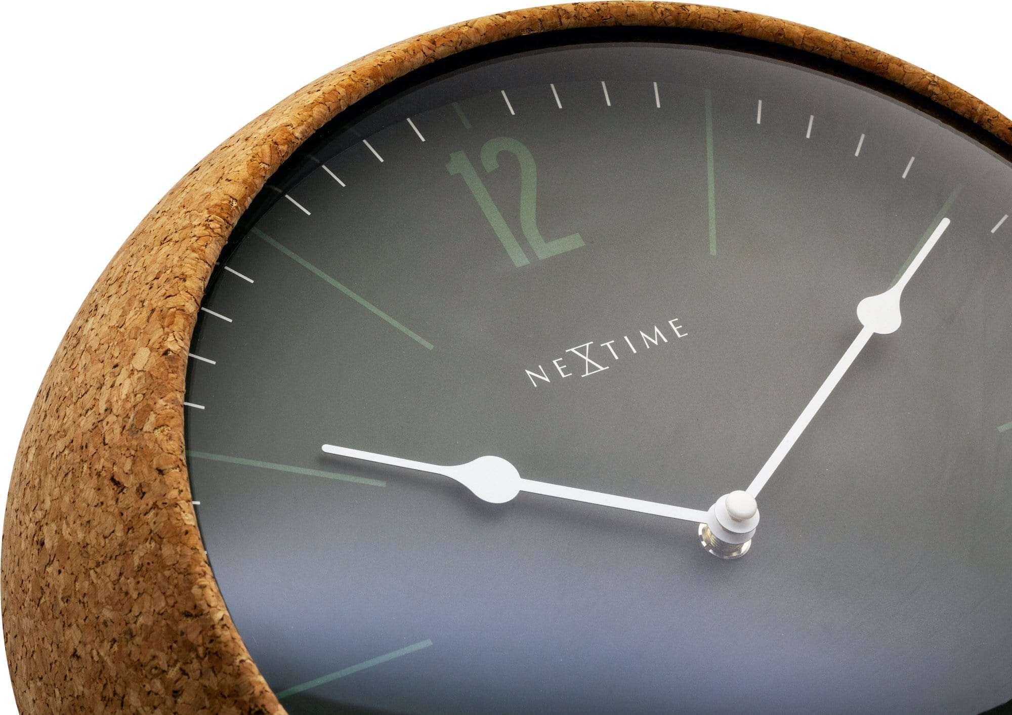 nextime-cork-wanduhr-30-cm-kork-glas-lautlos image 3