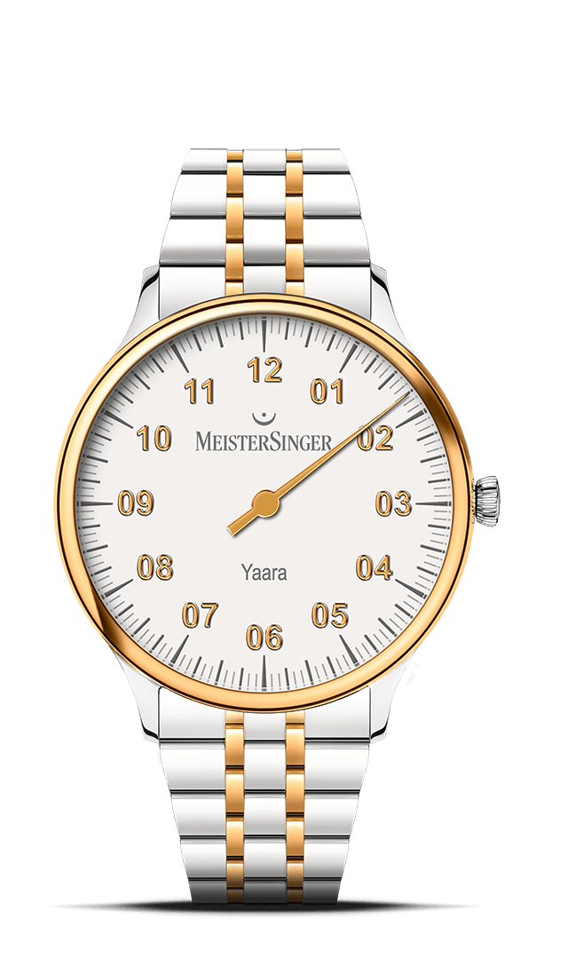 meistersinger-yaara-wei-mit-gold-armbanduhr image 1
