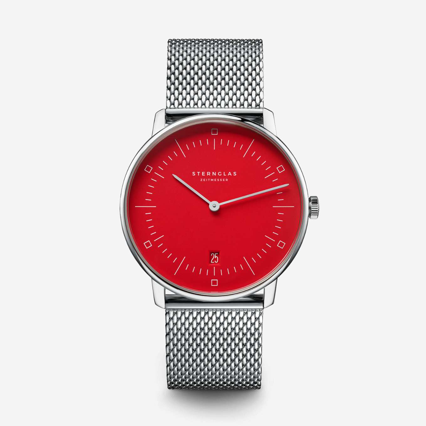 sternglas-naos-edition-bauhaus-ii-rot-38-mm-edelstahl image 1