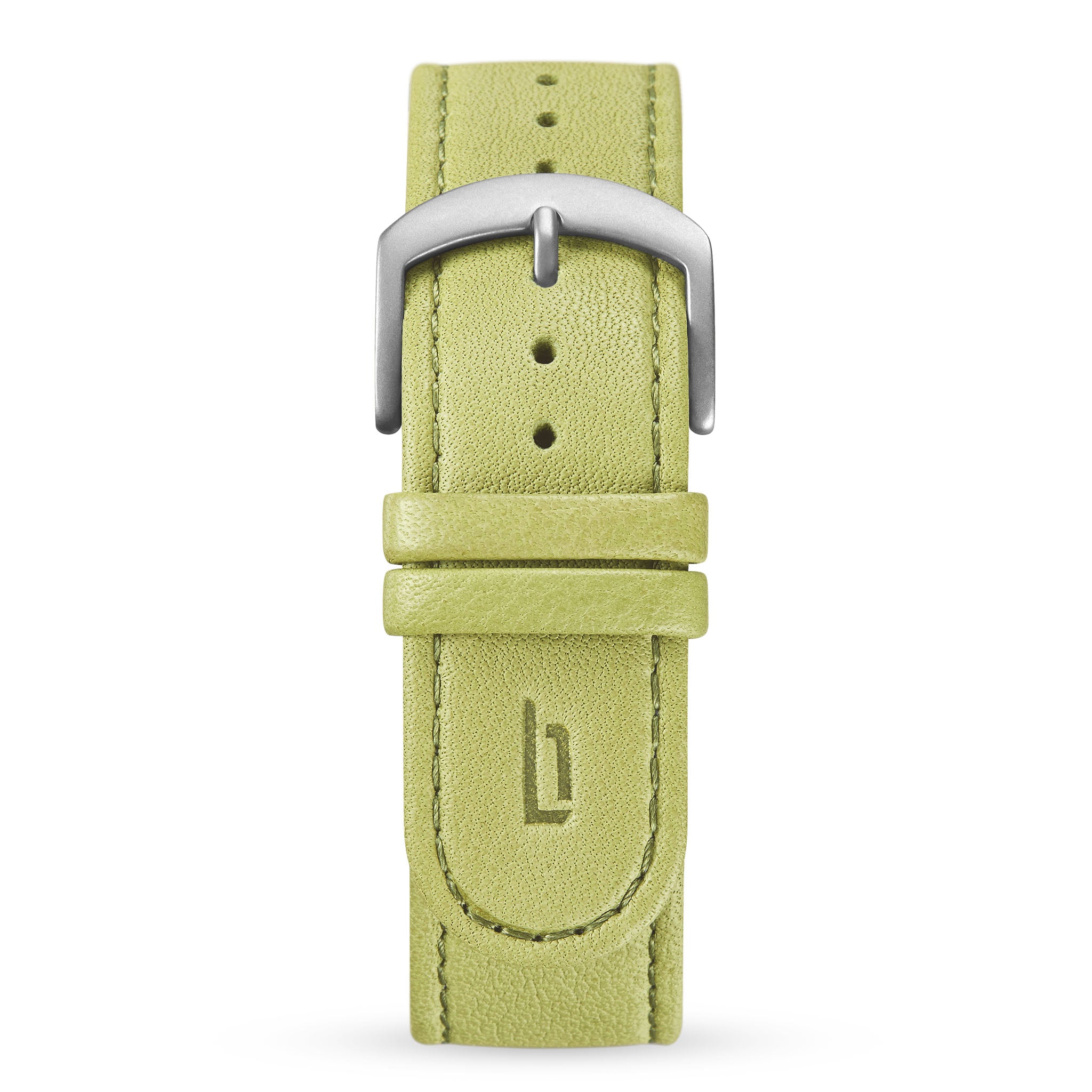 lilienthal-berlin-leather-armband-light-green-leder-uhrenarmband image 1