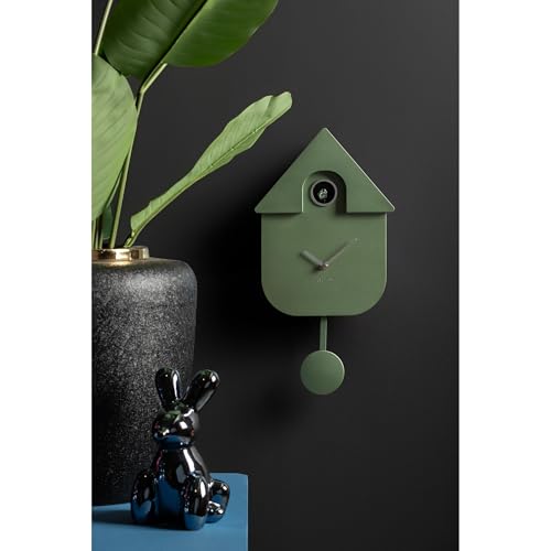 karlsson-modern-cuckoo-kuckucksuhr-metall-gr-n-21-5x8-5x41cm image 7