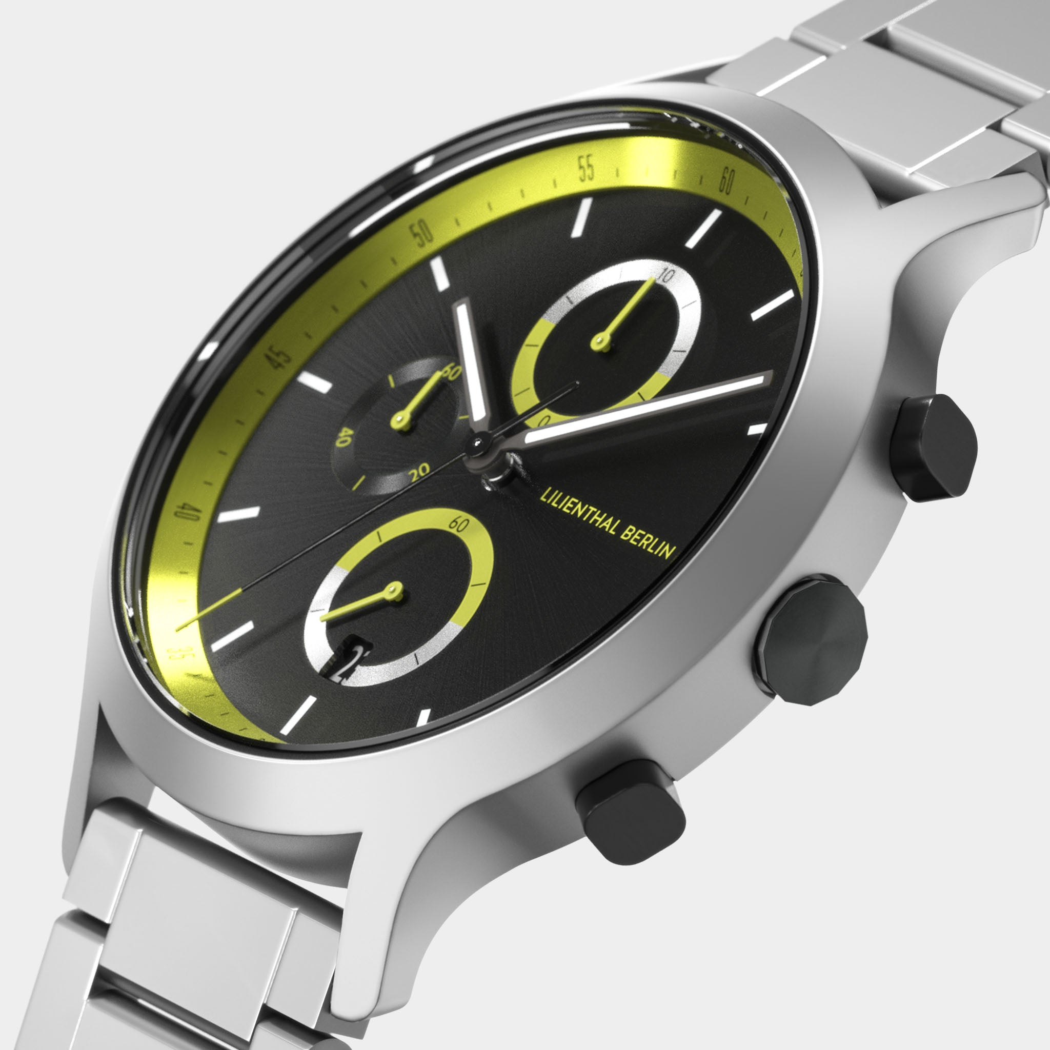 lilienthal-berlin-chronograph-remix-ii-grau-gr-n-superluminova-wechselarmband image 2