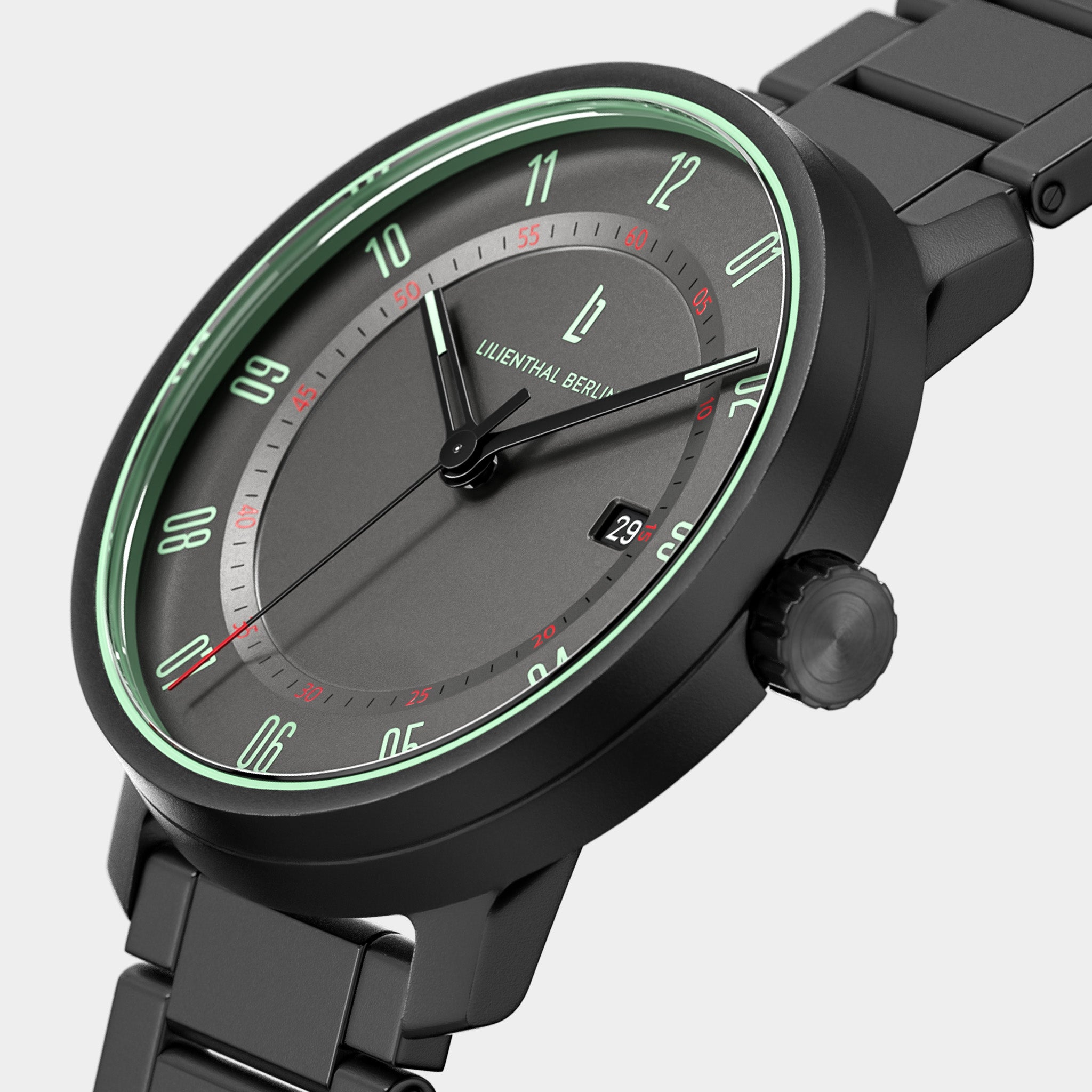 lilienthal-berlin-neolux-gray-mint-automatik-herrenuhr-42-mm-metallband image 2