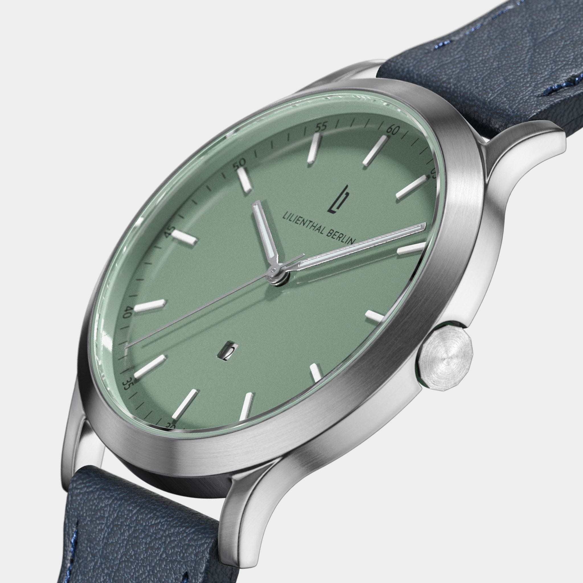lilienthal-berlin-huxley-uhr-silver-sage-green-40-mm-2 image 2