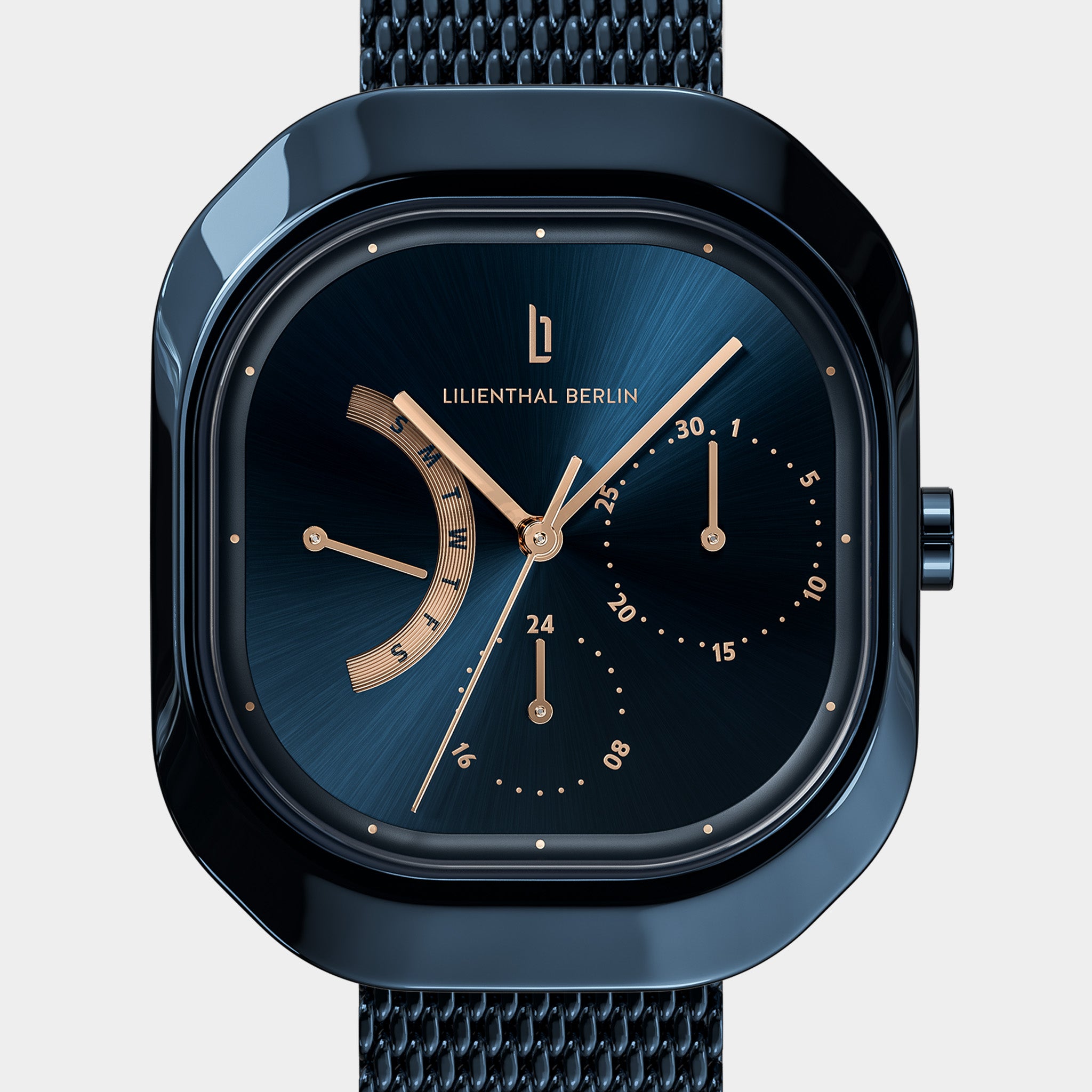 lilienthal-berlin-multimatica-damenuhr-blue-rose-gold image 6