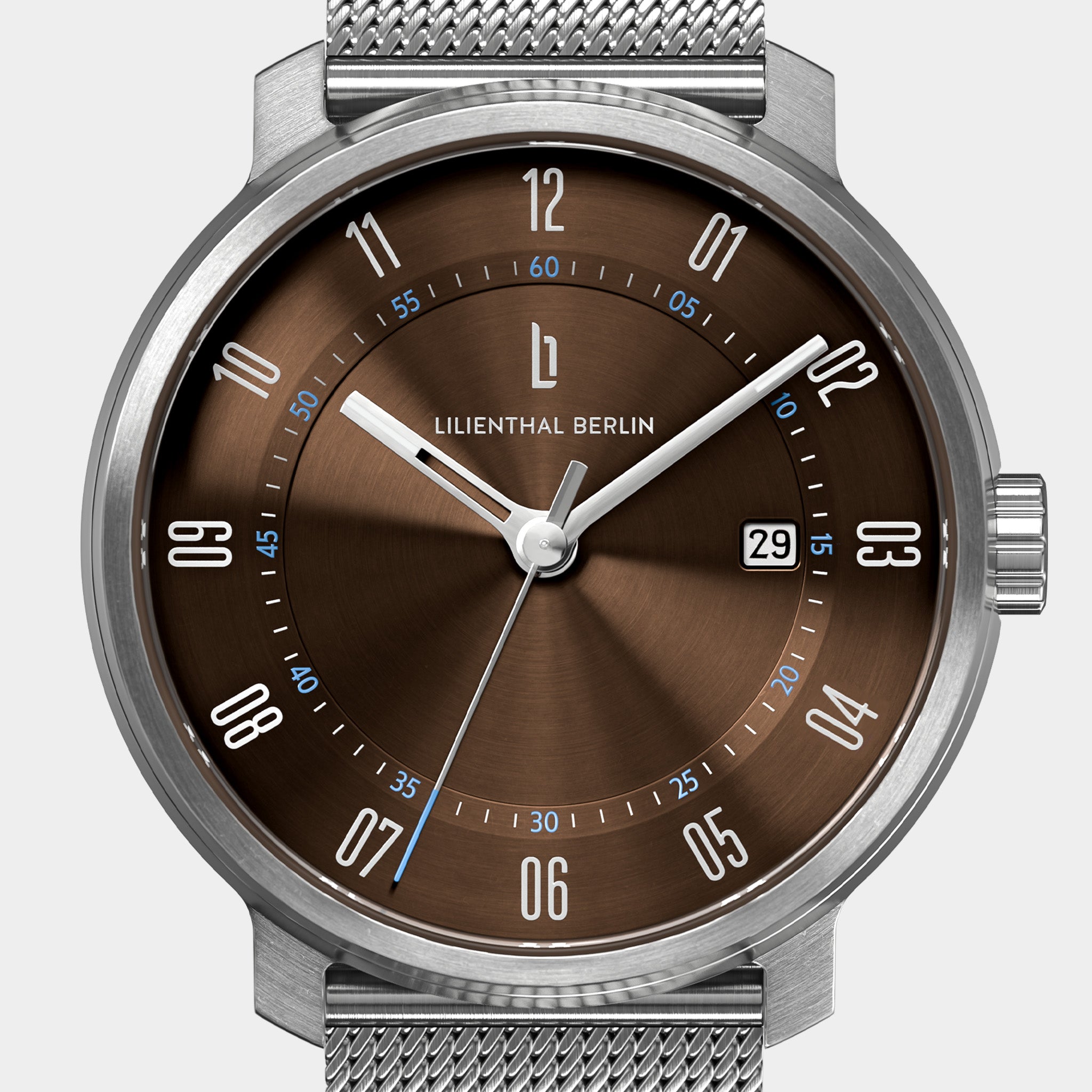 lilienthal-berlin-neolux-automatik-armbanduhr-silver-brown-42-mm image 6
