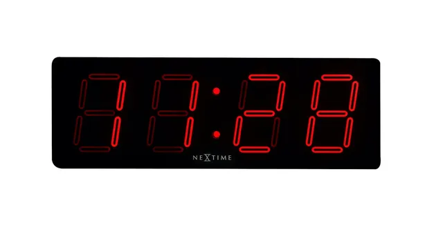 nextime-big-d-digitale-wand-und-tischuhr-51-5-x-18-x-4-5-cm-schwarz-kunststoff-r image 1