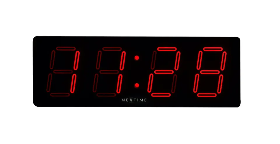 nextime-big-d-digitale-wand-und-tischuhr-51-5-x-18-x-4-5-cm-schwarz-kunststoff-r image 1