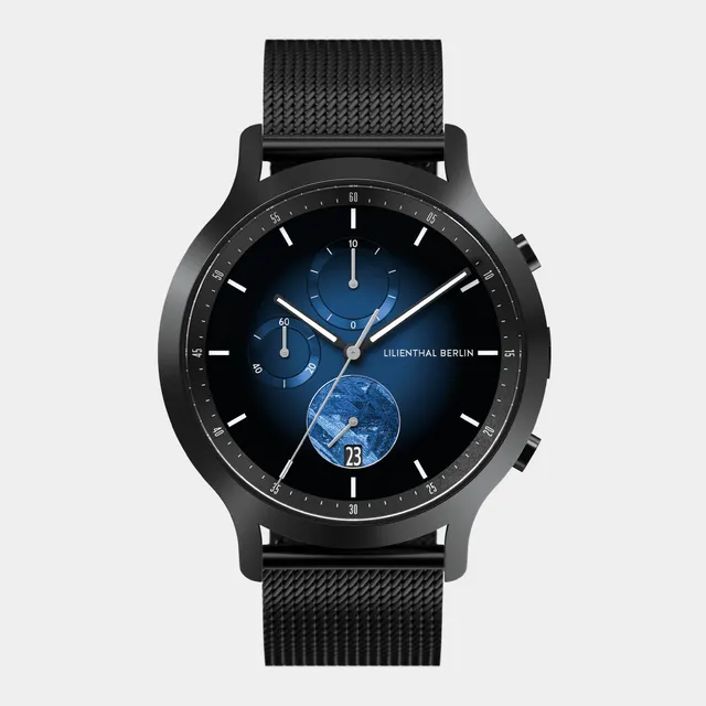 lilienthal-berlin-chronograph-meteorite-blue-flare-meteorit-chronograph image 1