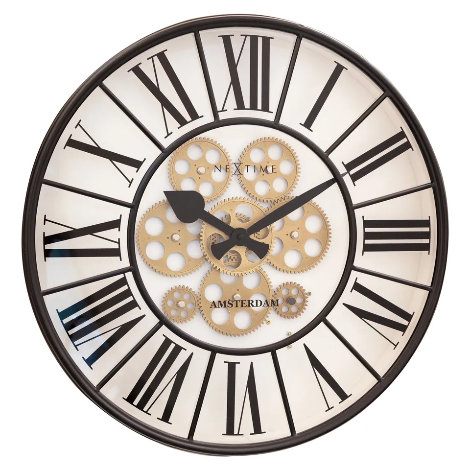 nextime-william-moving-gear-wanduhr-50-cm-wei image 1