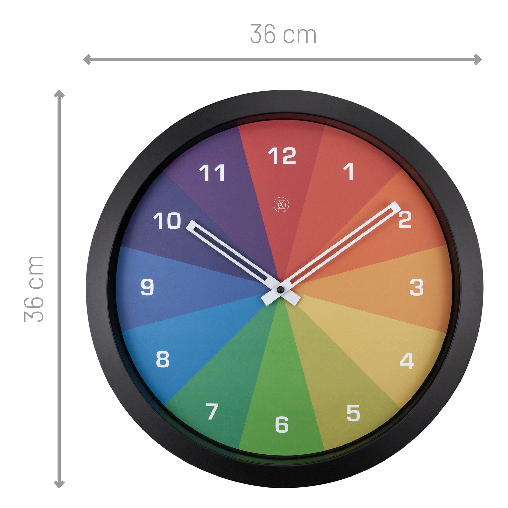 nextime-joy-wanduhr-36-cm-kunststoff-bunt-schwarz-silent image 5