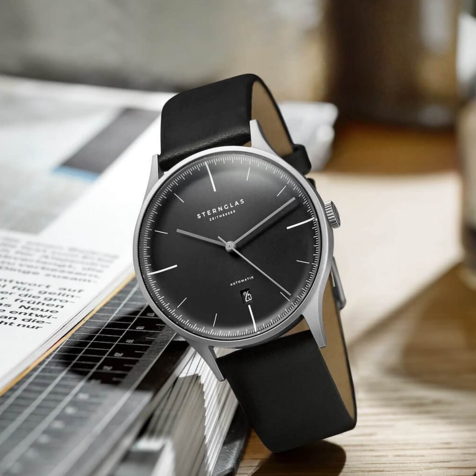 sternglas-asthet-automatik-herrenuhr-40-mm-anthrazit-leder image 2