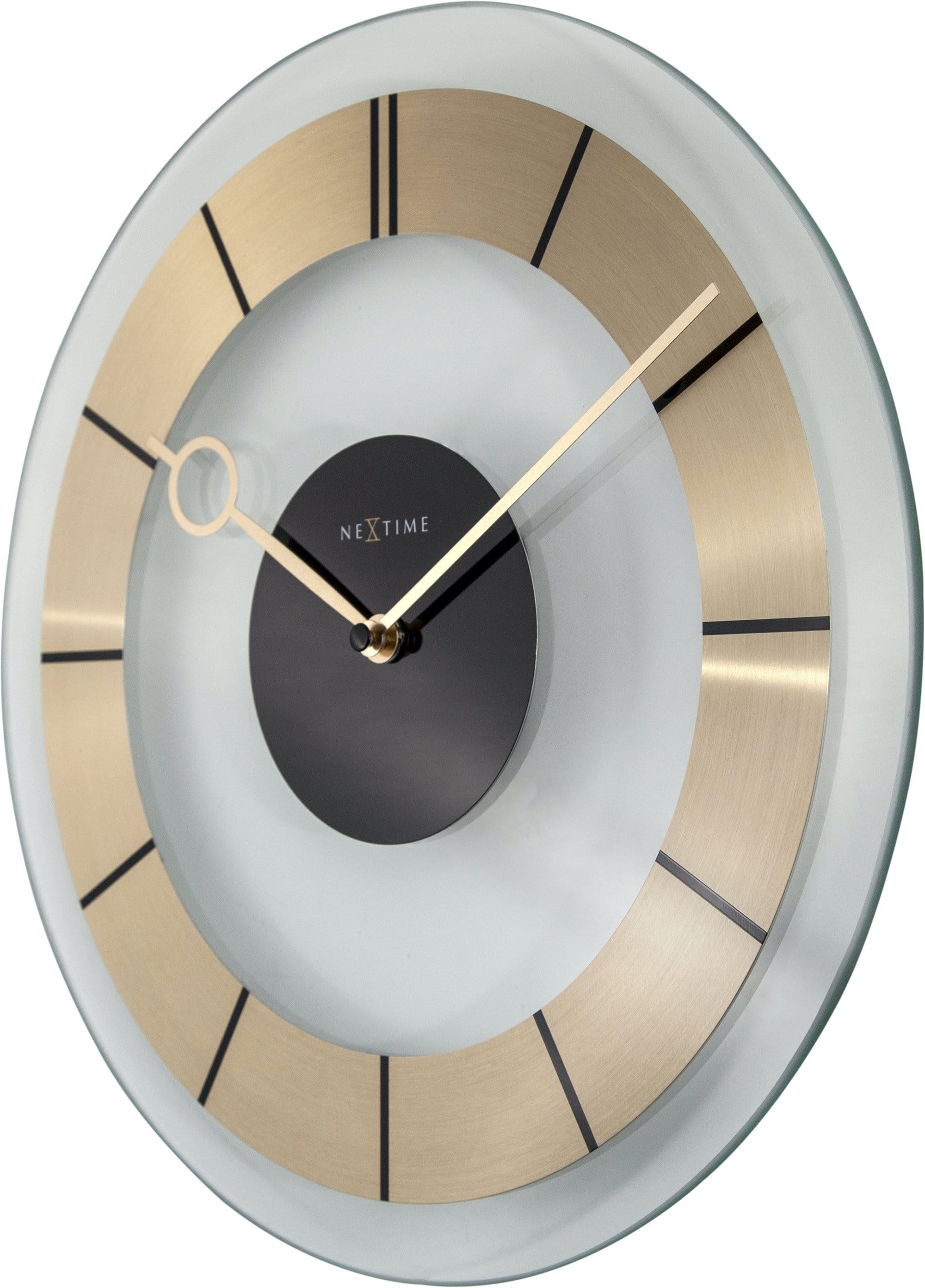 nextime-retro-wanduhr-31-cm-glas-und-aluminium-60s-design image 5