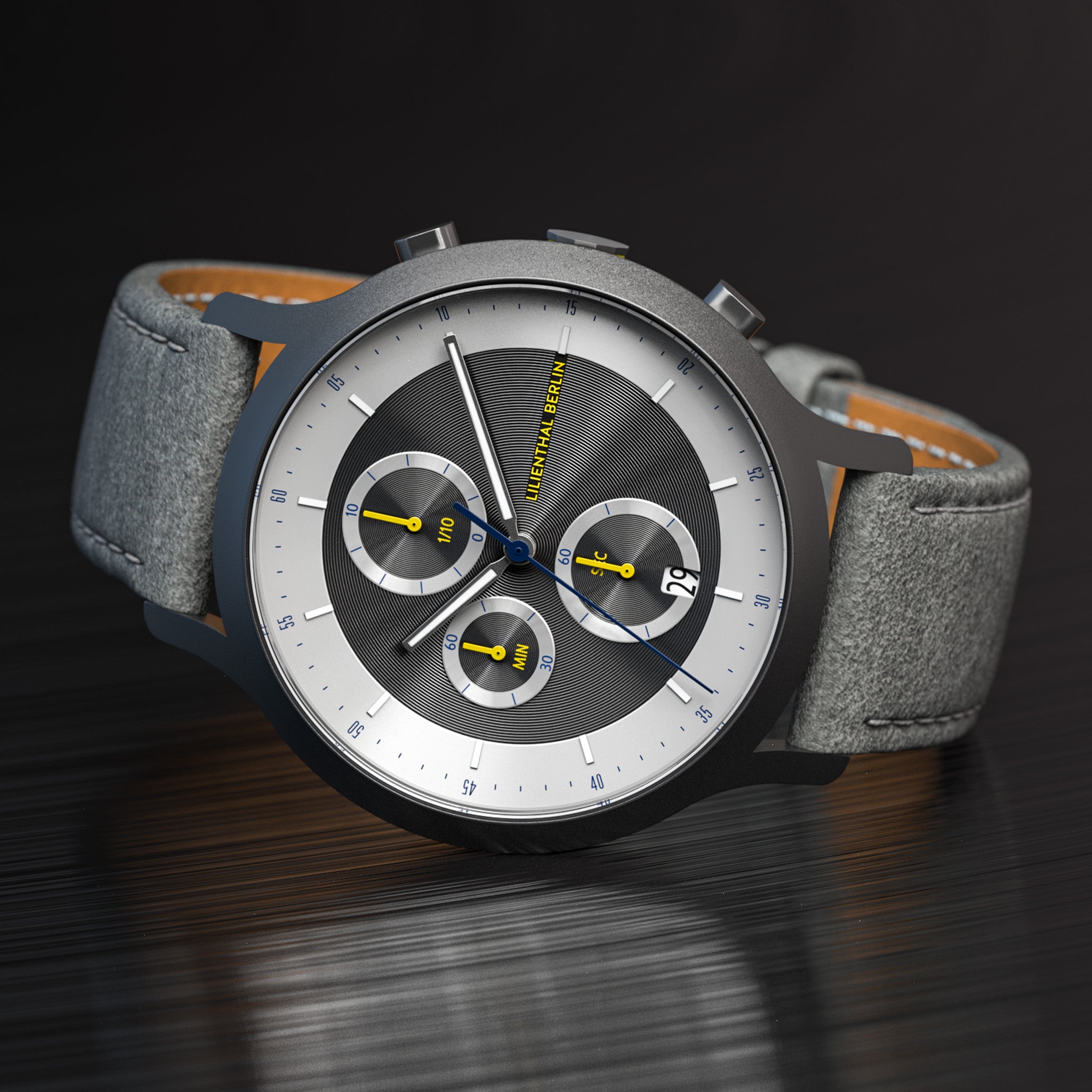 lilienthal-berlin-chronograph-lp-dark-silver-white-chronograph image 3