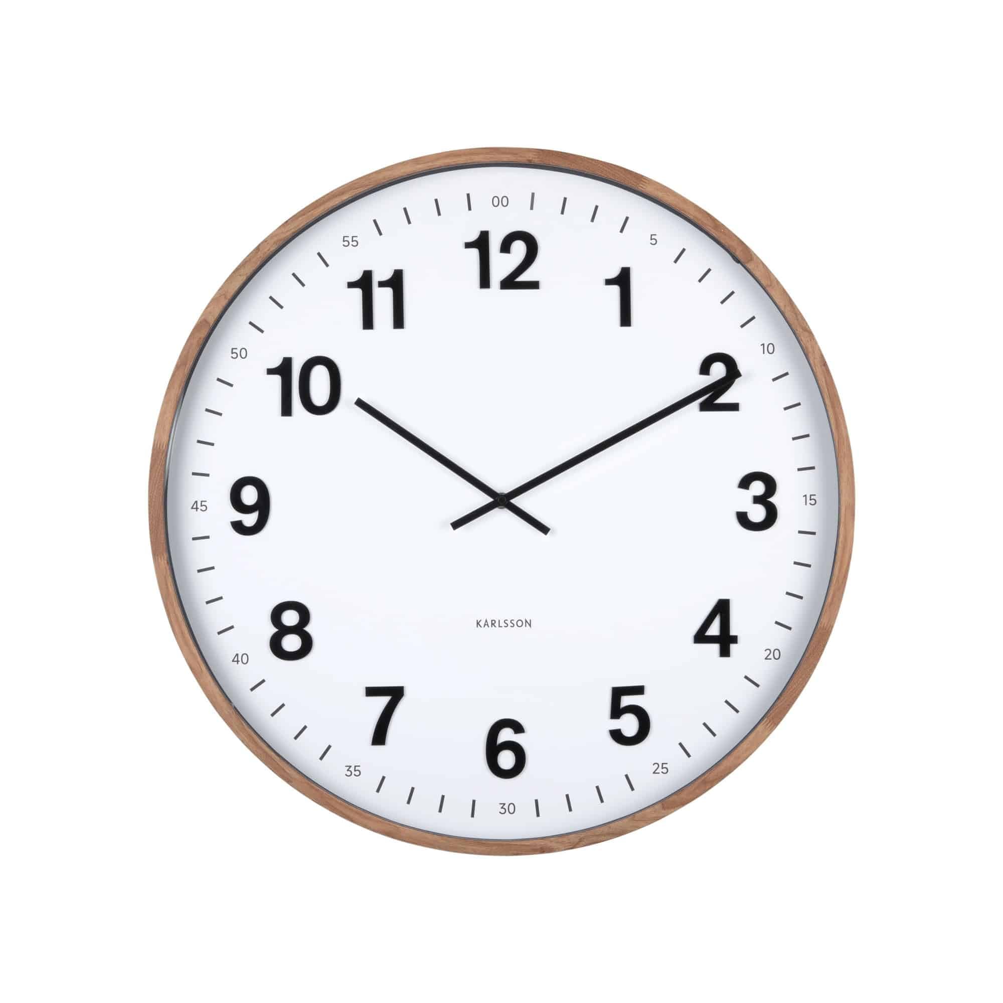 karlsson-wanduhr-esencia-classic-xl-dunkles-holz-60-cm-xxl-wanduhr image 2