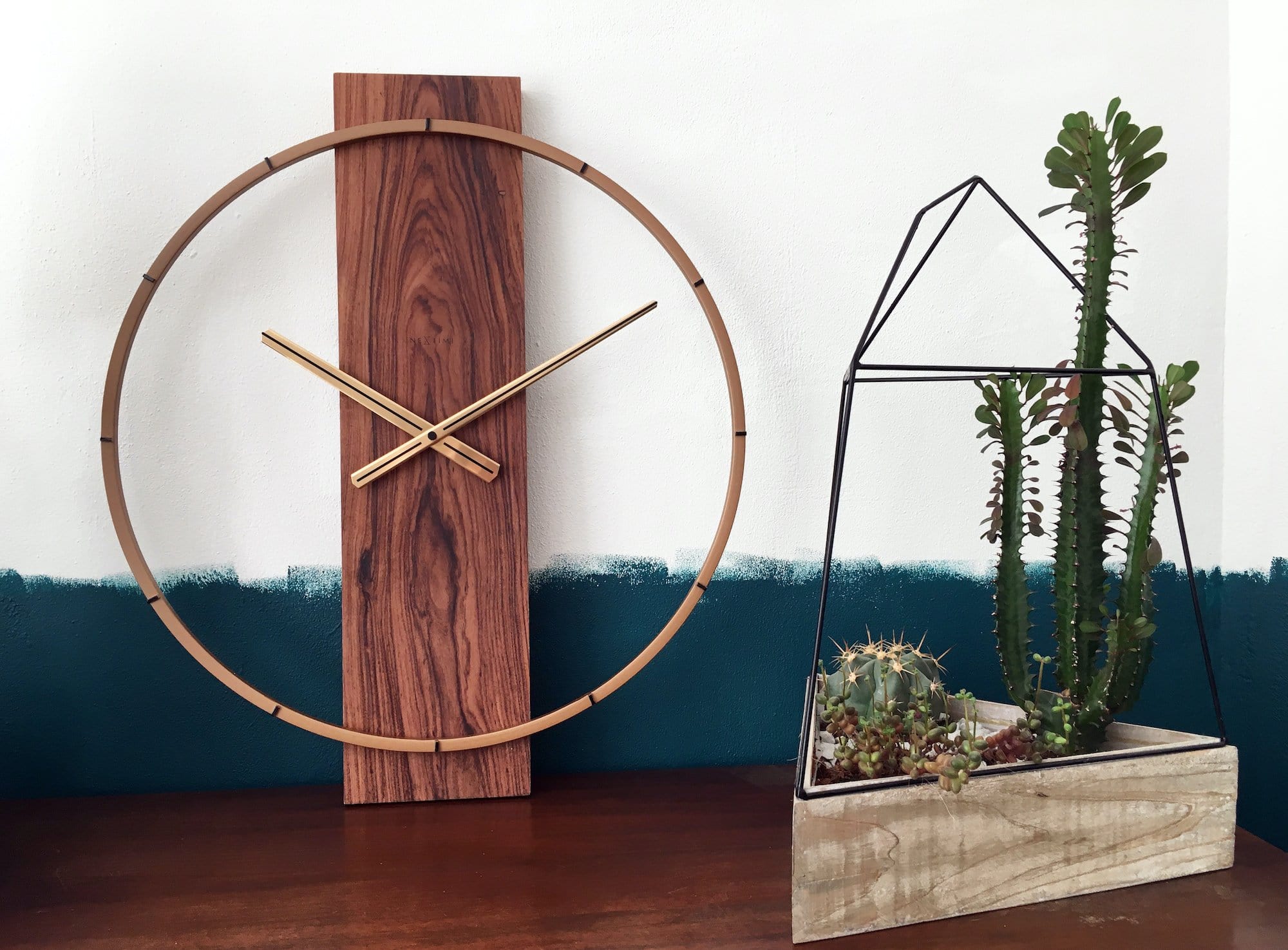 nextime-carl-wanduhr-58-5-x-50-5-cm-holz-edelstahl image 8