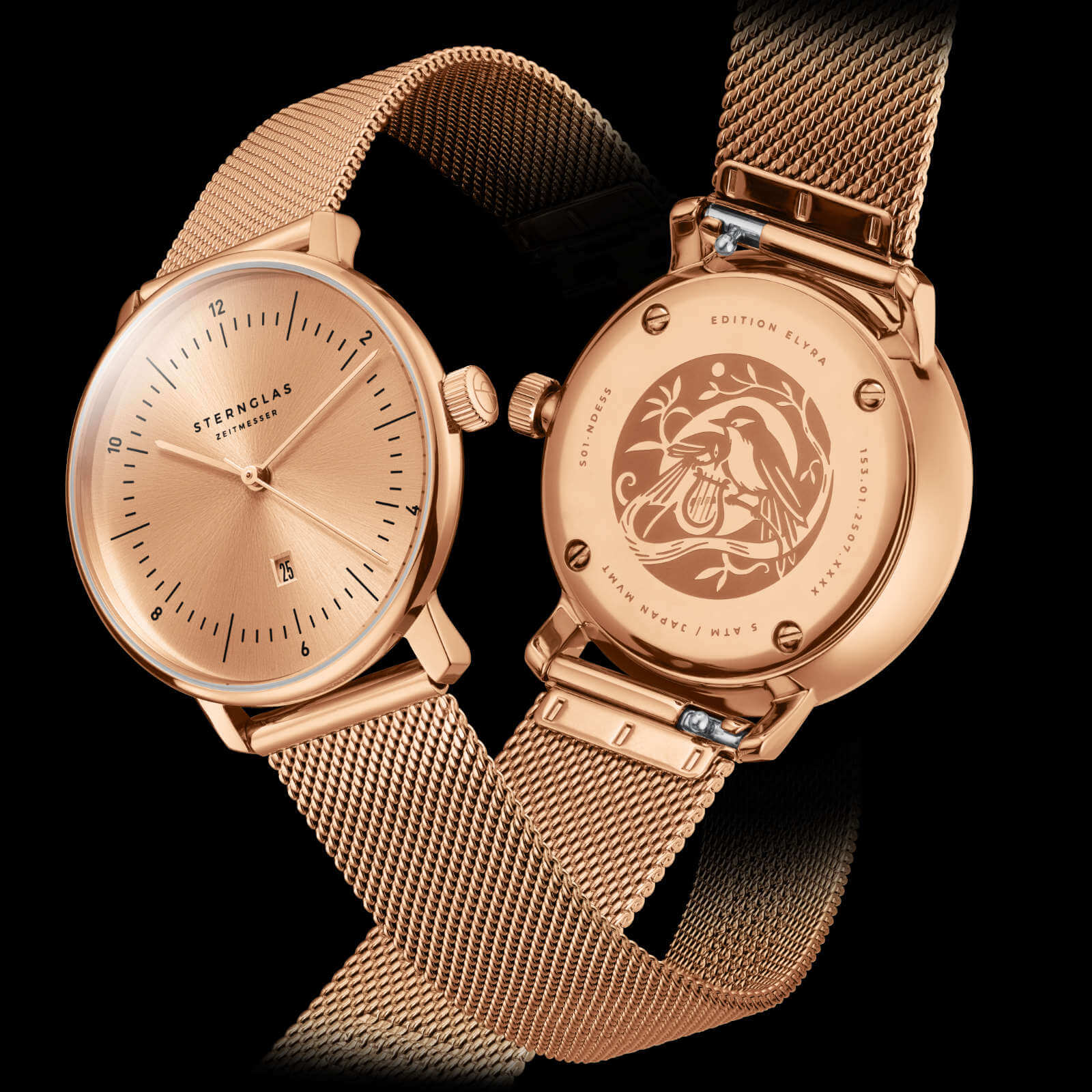 sternglas-naos-xs-edition-elyra-damenuhr-ros-gold-33-mm-leder image 8