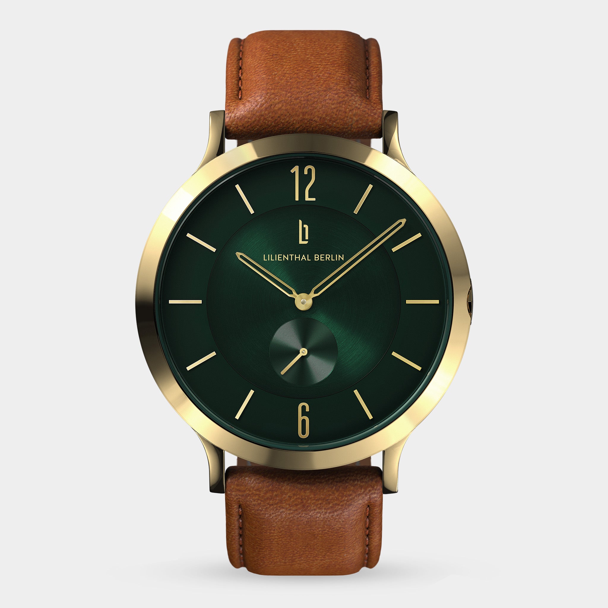 lilienthal-berlin-the-classic-armbanduhr-gold-green-42-5-mm image 1