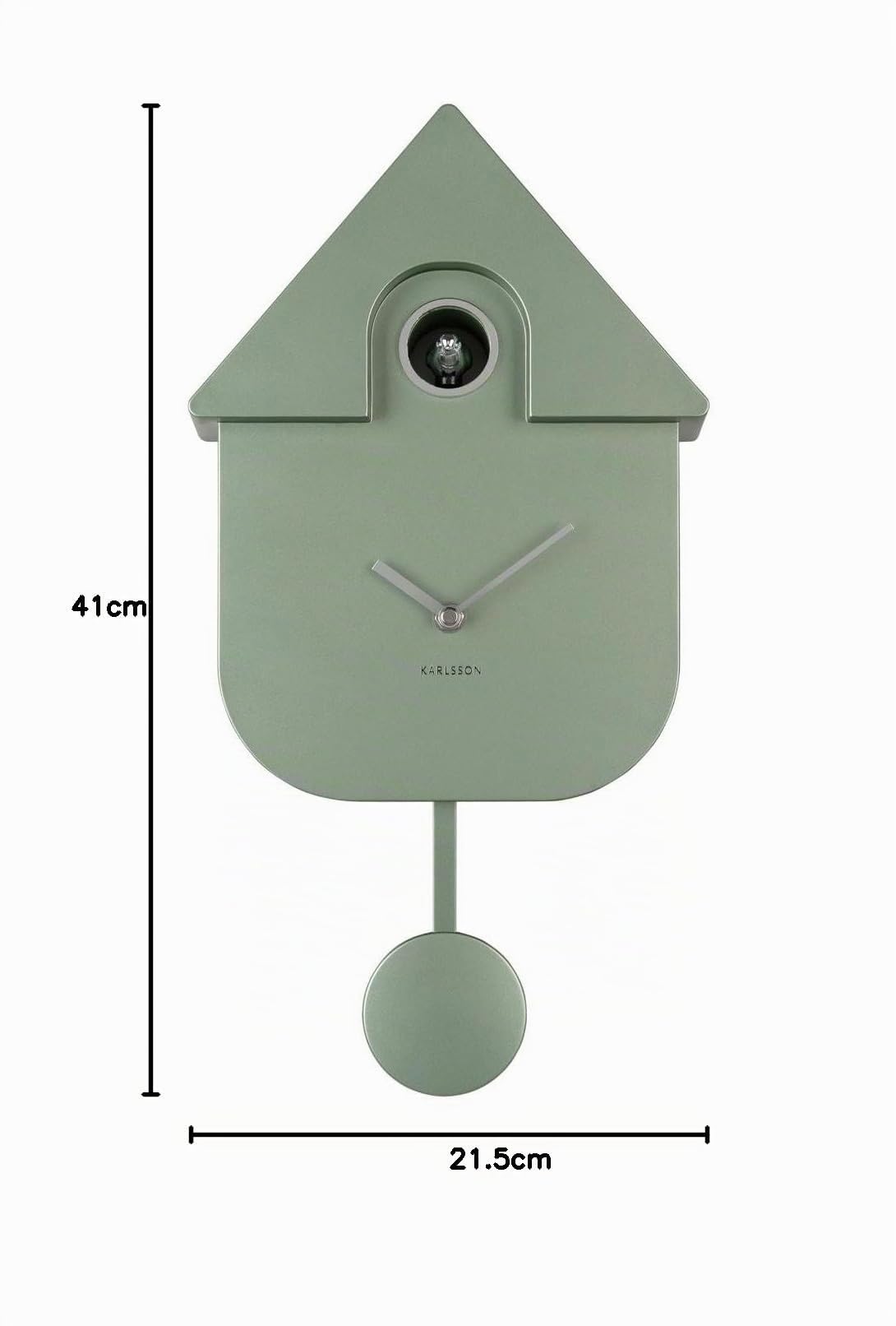 karlsson-modern-cuckoo-kuckucksuhr-metall-gr-n-21-5x8-5x41cm image 5