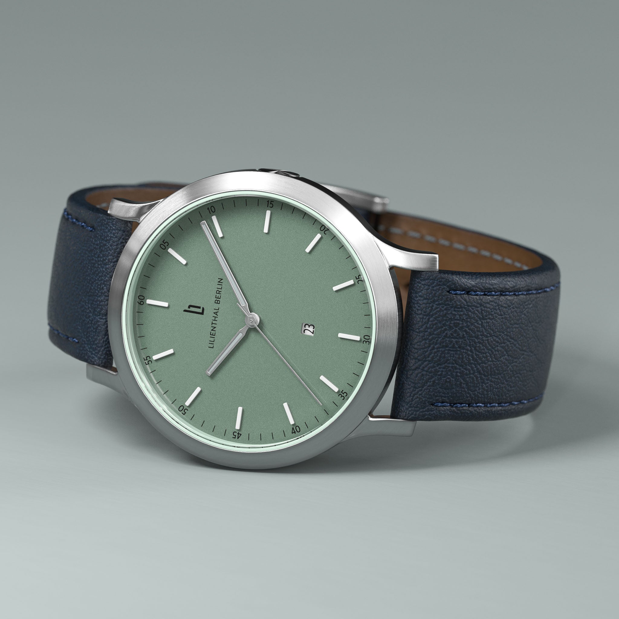 lilienthal-berlin-huxley-uhr-silver-sage-green-40-mm-2 image 3