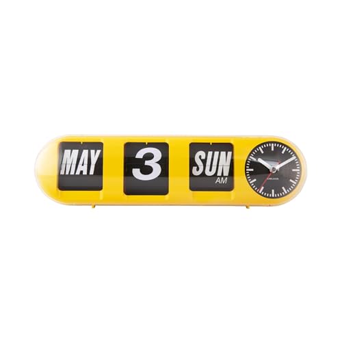 karlsson-tube-flip-wanduhr-und-tischuhr-leuchtendes-gelb-38-x-10-x-13-5-cm image 6