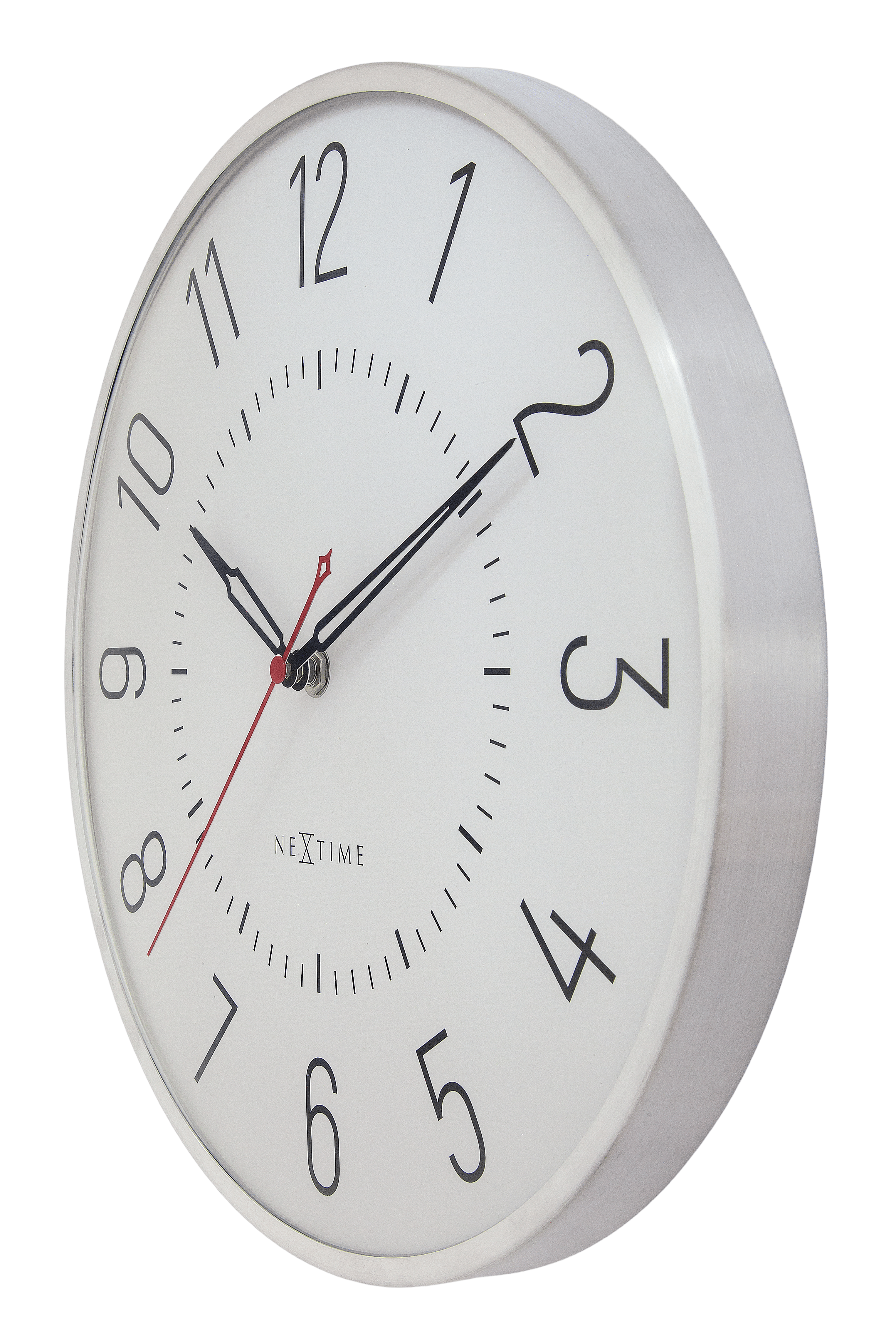 nextime-rotterdam-wanduhr-30-5-cm-aluminium-mit-gew-lbtem-glas-silent image 8