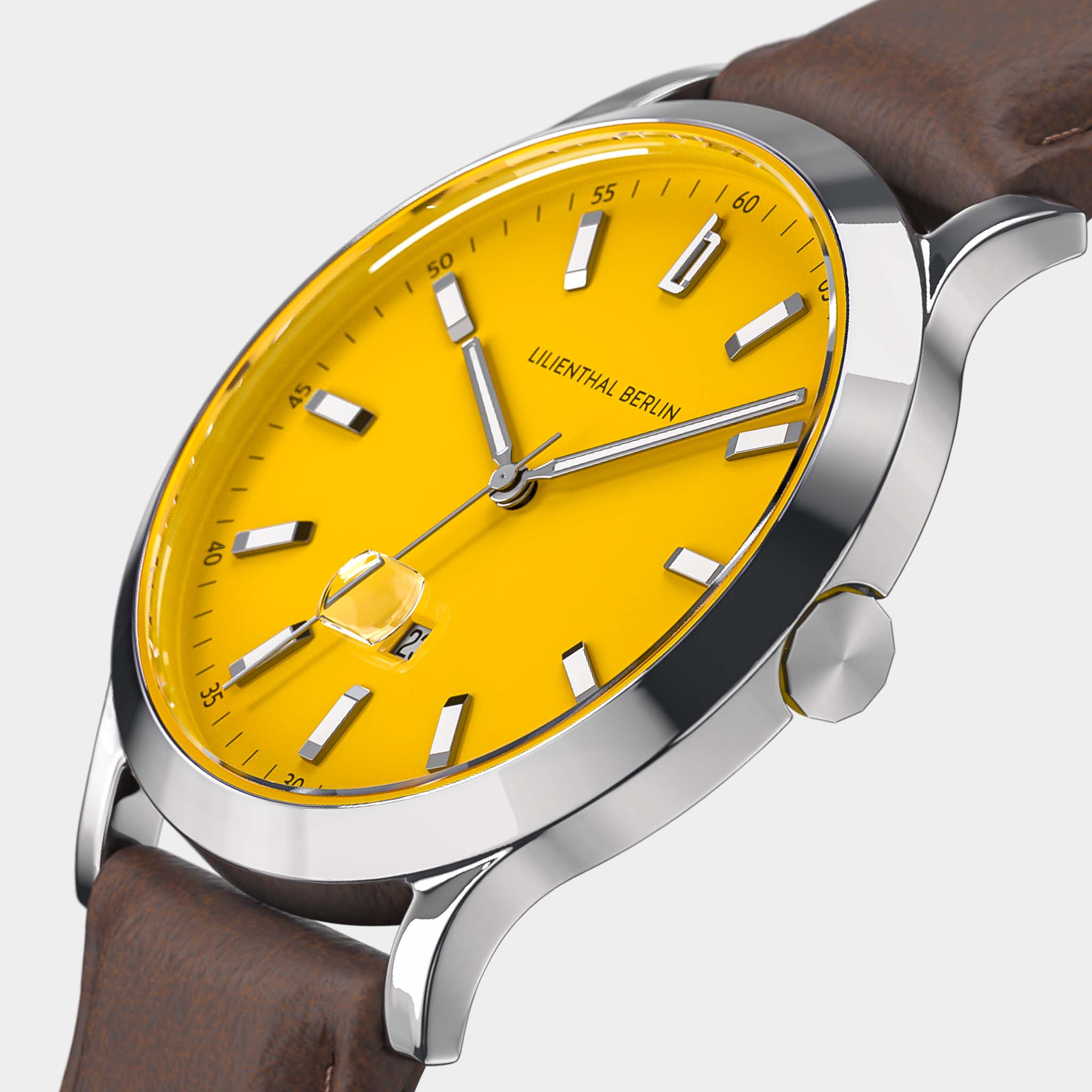 lilienthal-berlin-huxley-ii-armbanduhr-canary-yellow-40-mm image 2