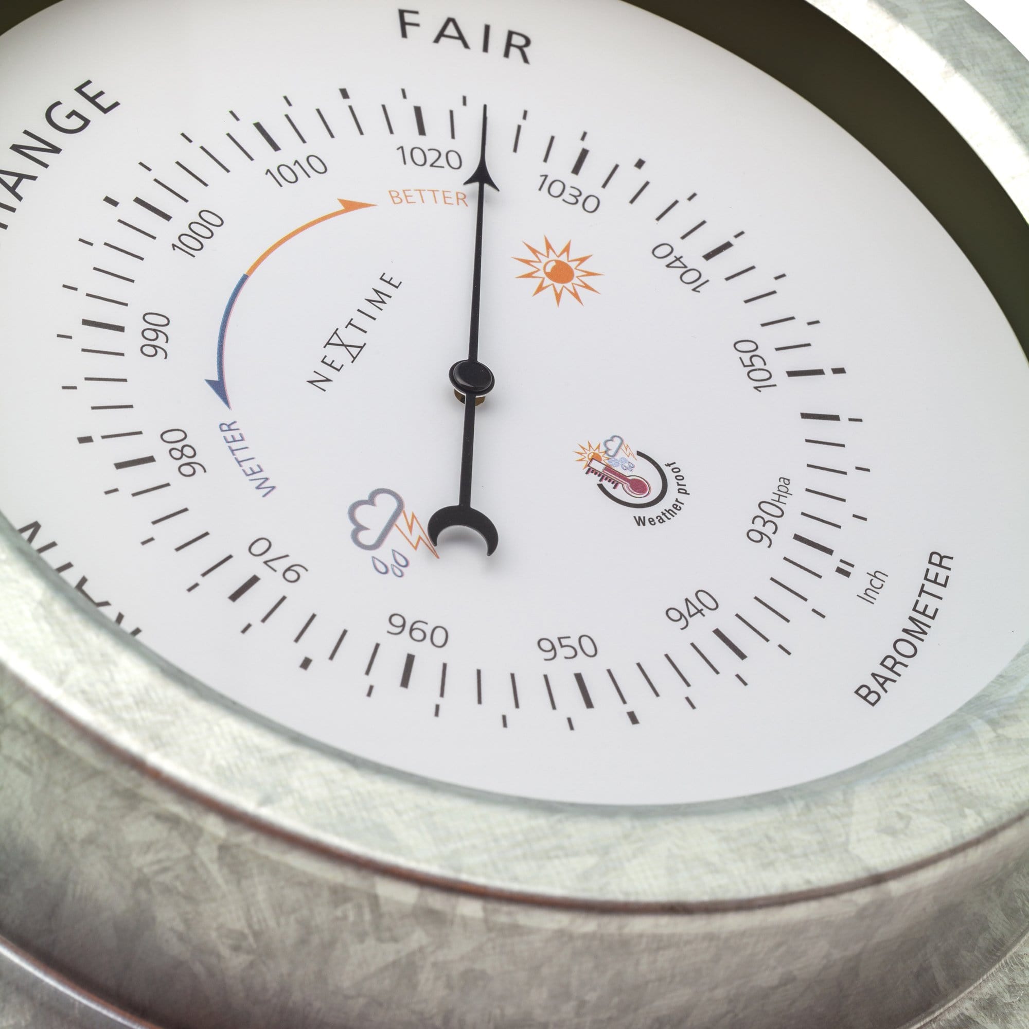 nextime-orchid-barometer-22-cm-metall-wetterfest-galvanisiert image 3