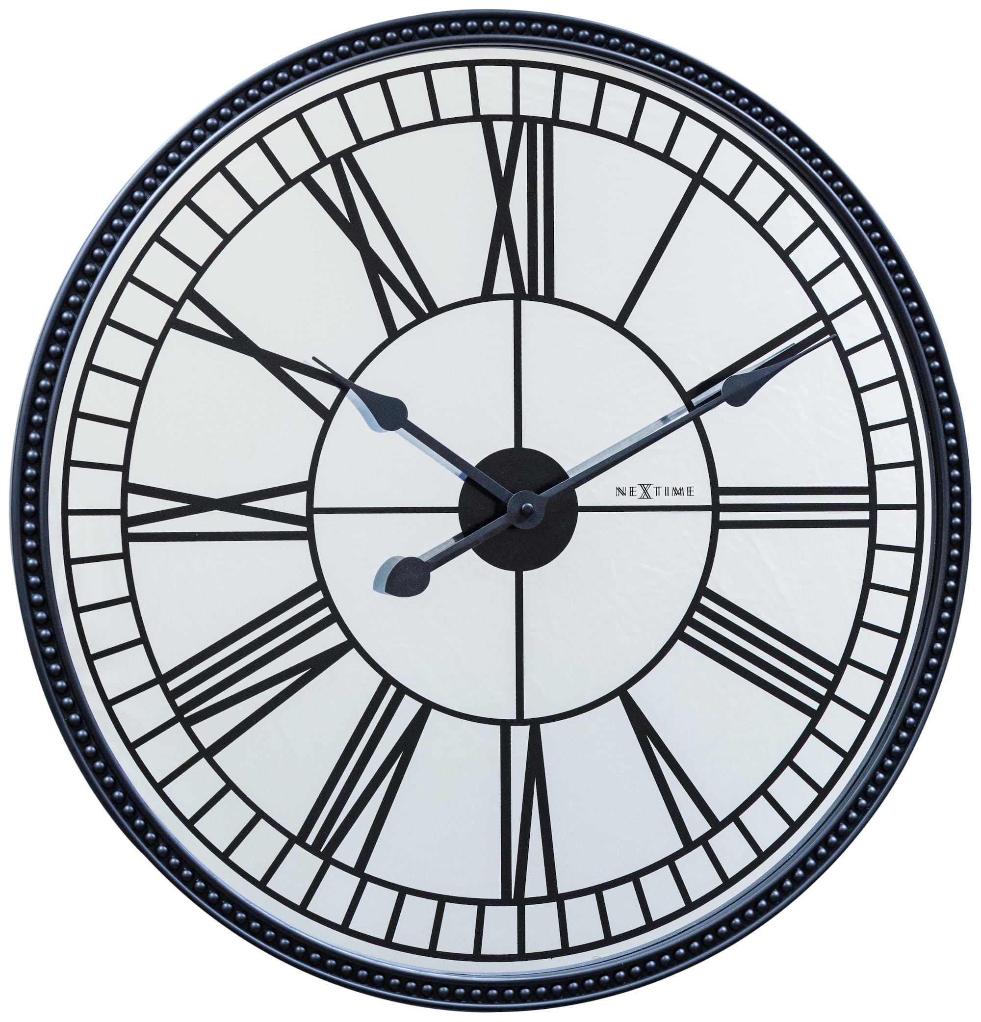 nextime-cleopatra-mirror-wanduhr-56-cm-spiegel-glas-schwarz image 1