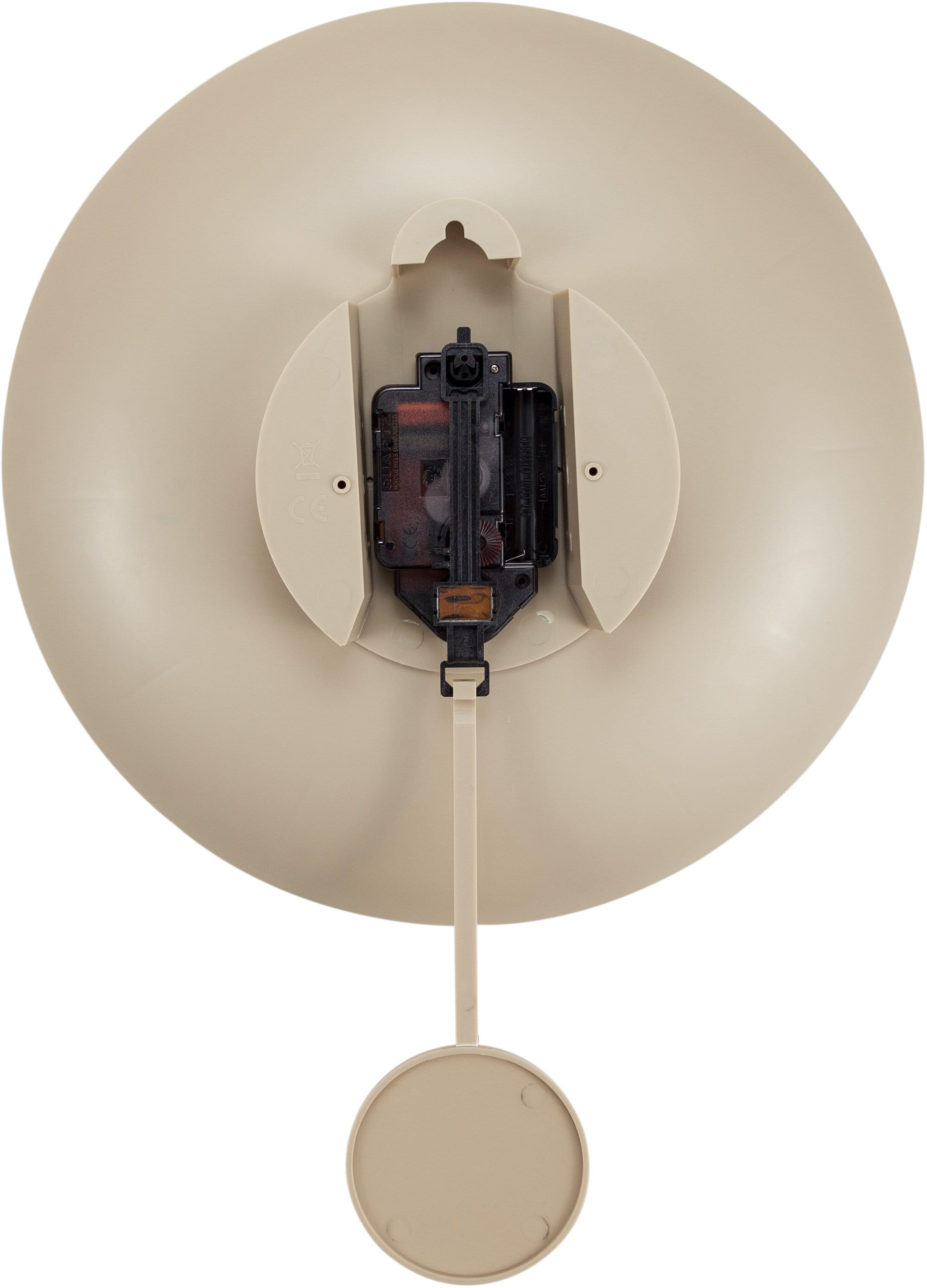 nextime-bowl-wanduhr-kunststoff-30-cm-pendel-gold-zeiger image 6