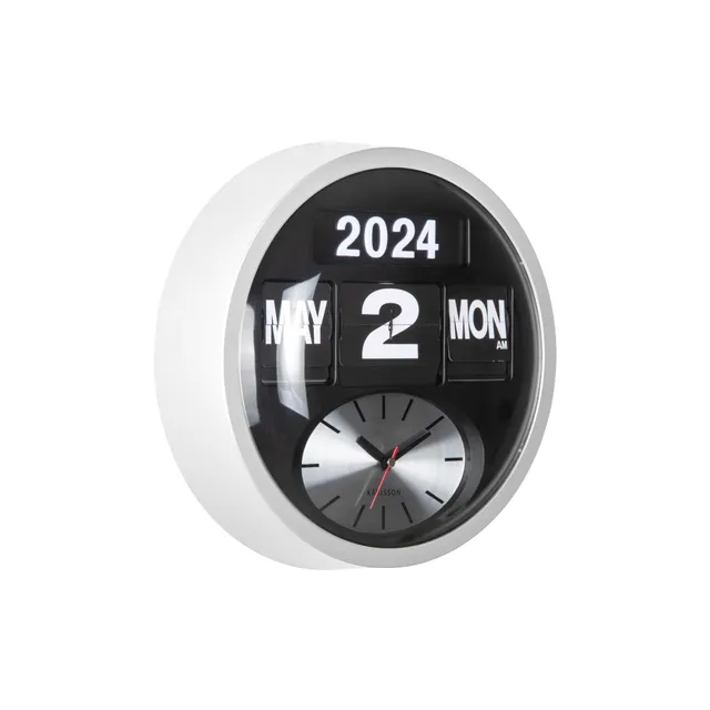 karlsson-round-flip-wanduhr-wei-32-6-x-32-6-cm-32-6-cm image 1