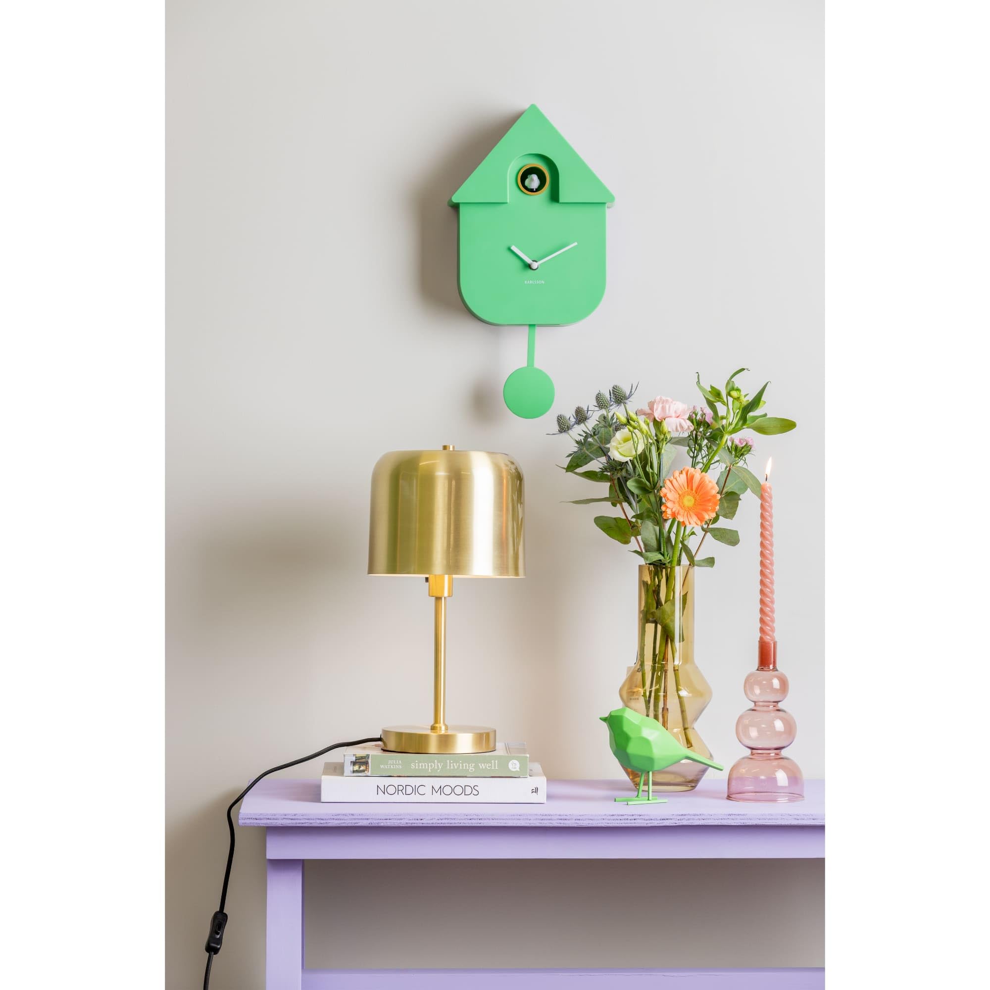 karlsson-modern-cuckoo-kuckucksuhr-gr-n-8-5x21-5x41-cm-thermoplast image 2