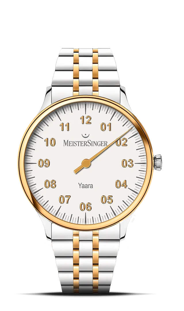 meistersinger-yaara-wei-mit-gold-armbanduhr image 1